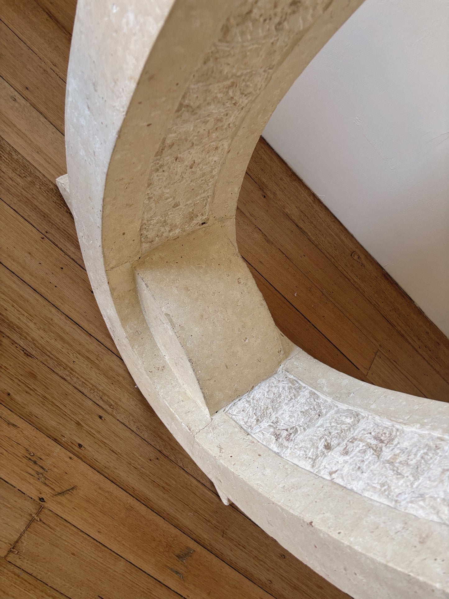 Vintage Fossil Stone Console Table