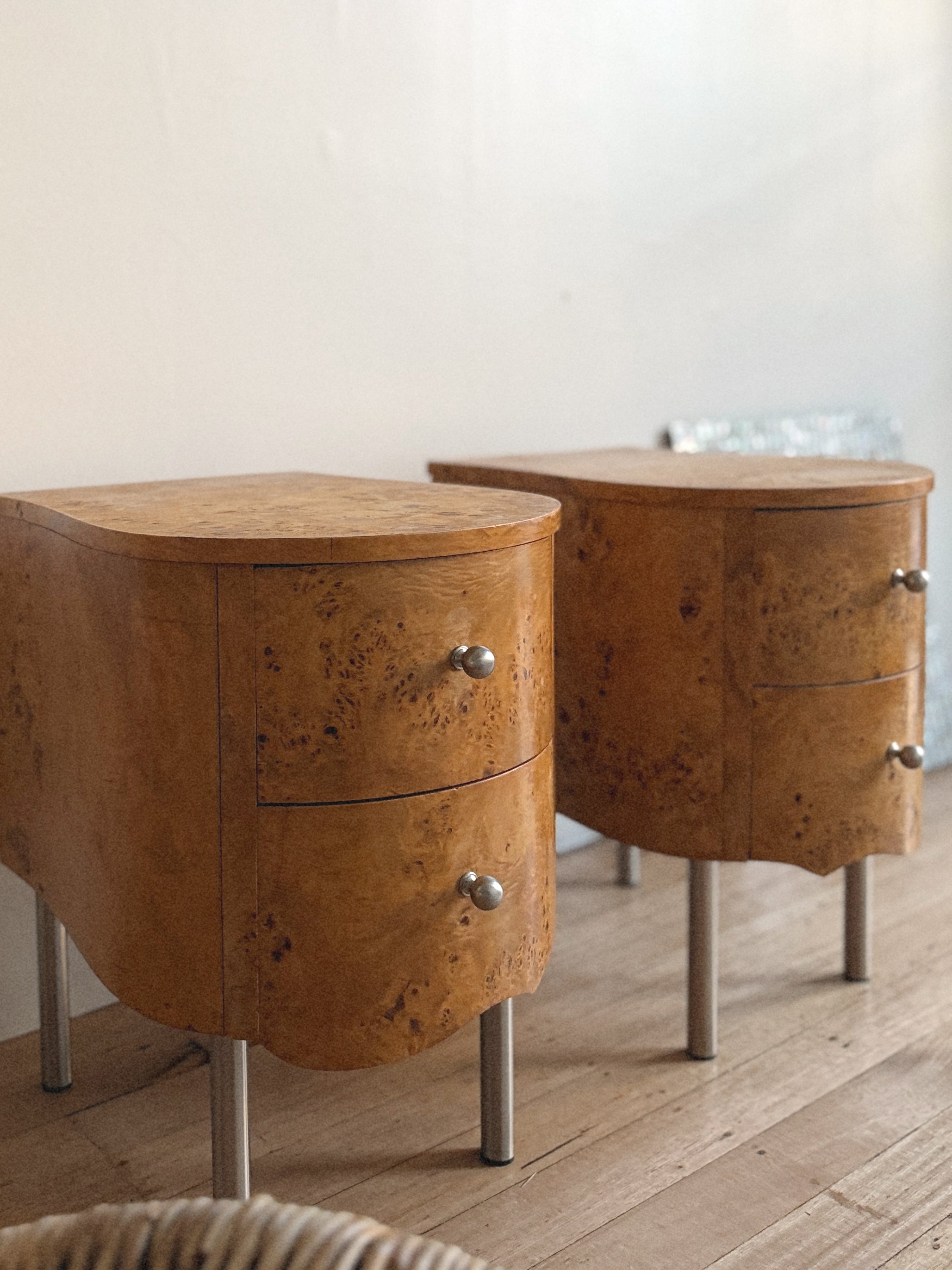 Bespoke Burl Bedside Tables