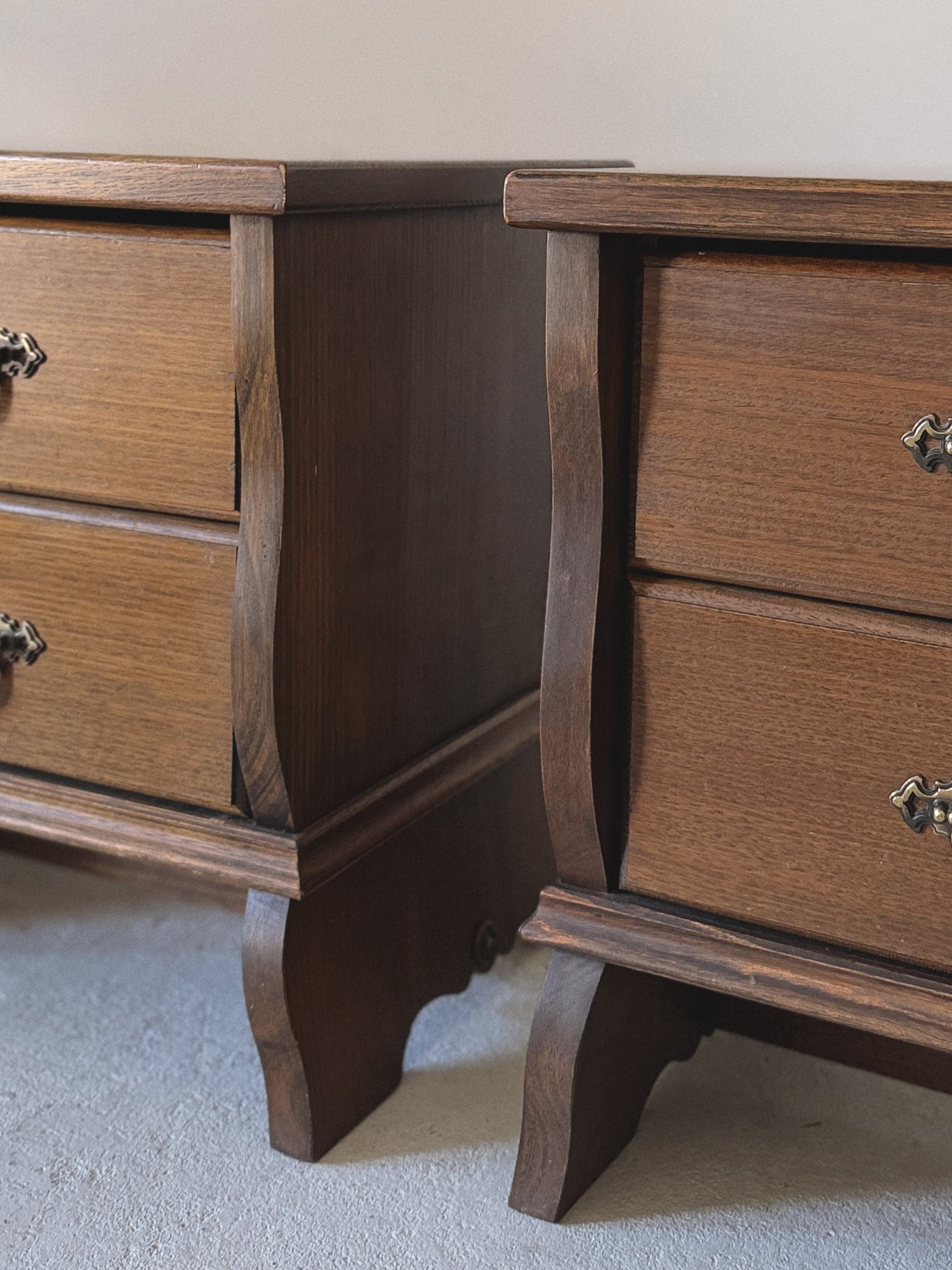 1970s Wavy Bedside Tables