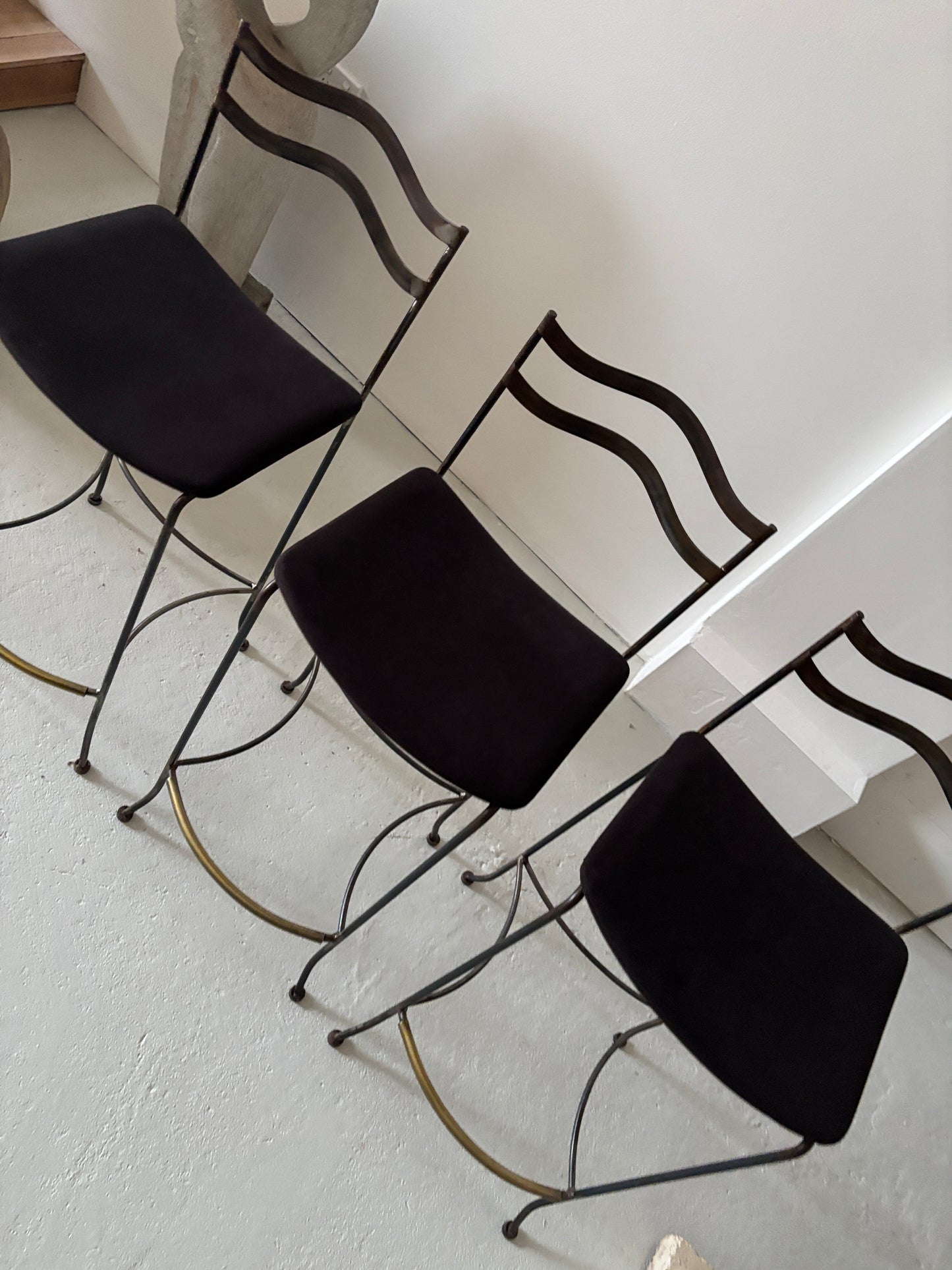 Set of 3 Wavy Stools