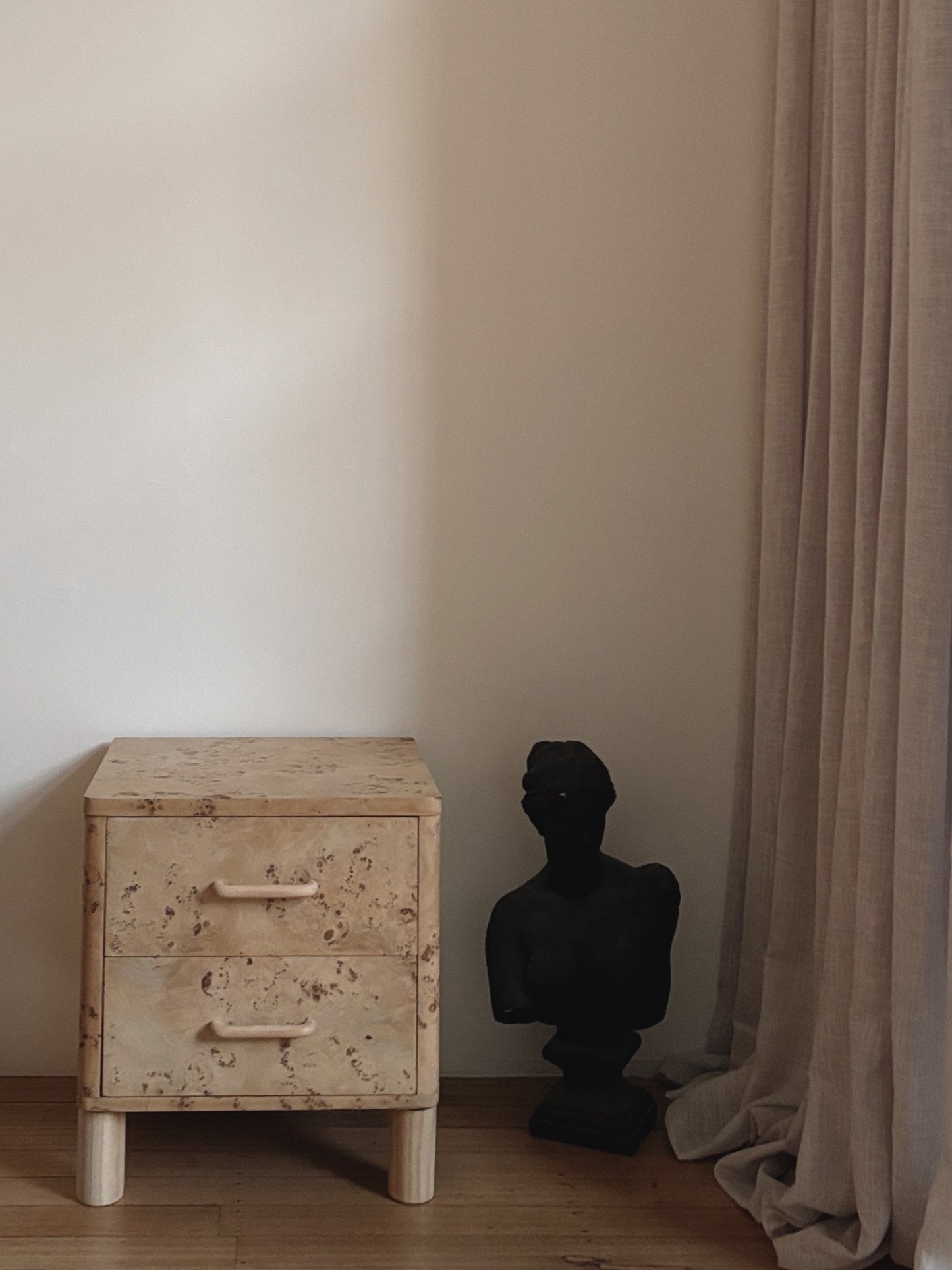 Light Burl bedside tables
