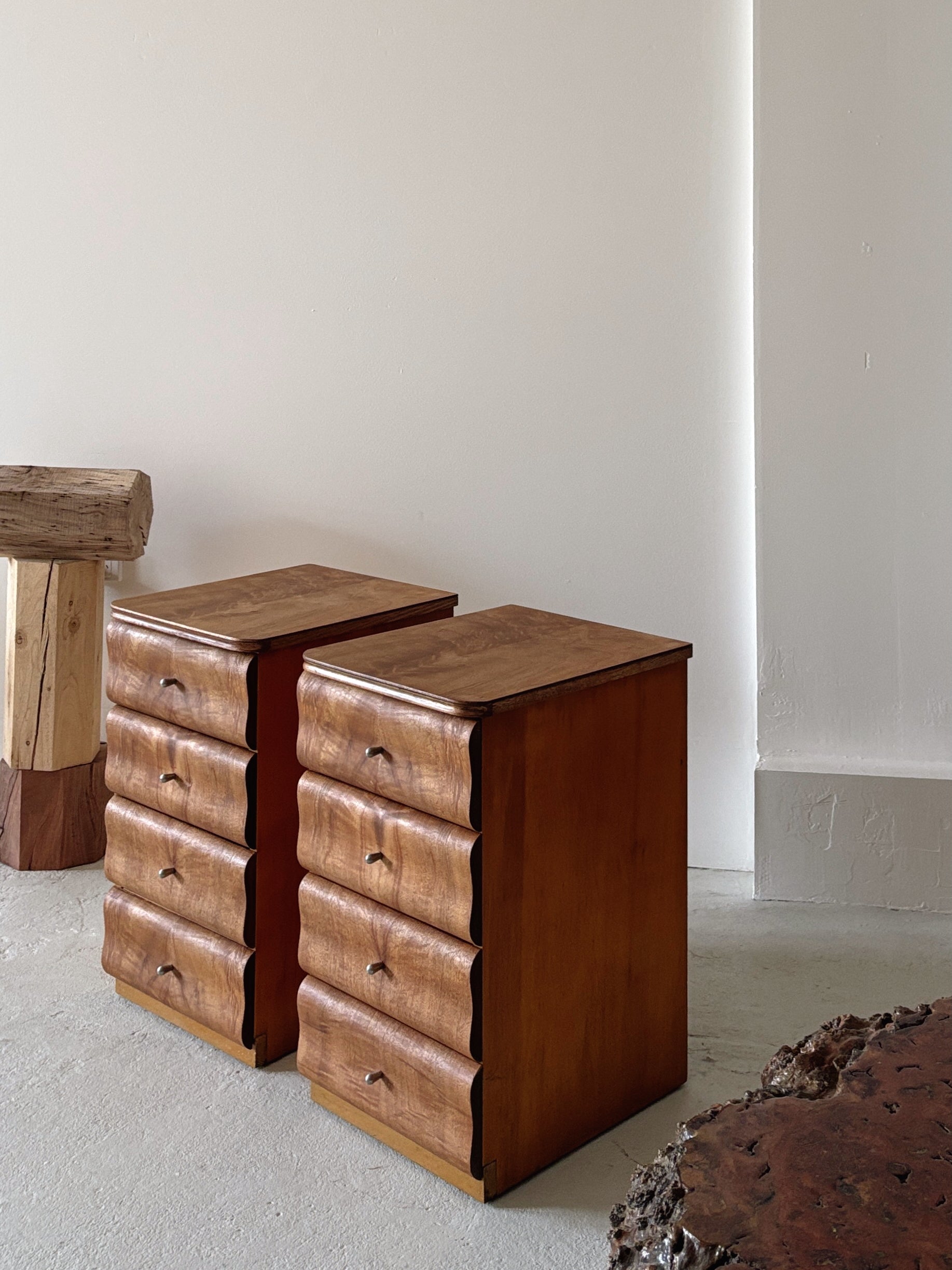 Wave Front Bedside Tables