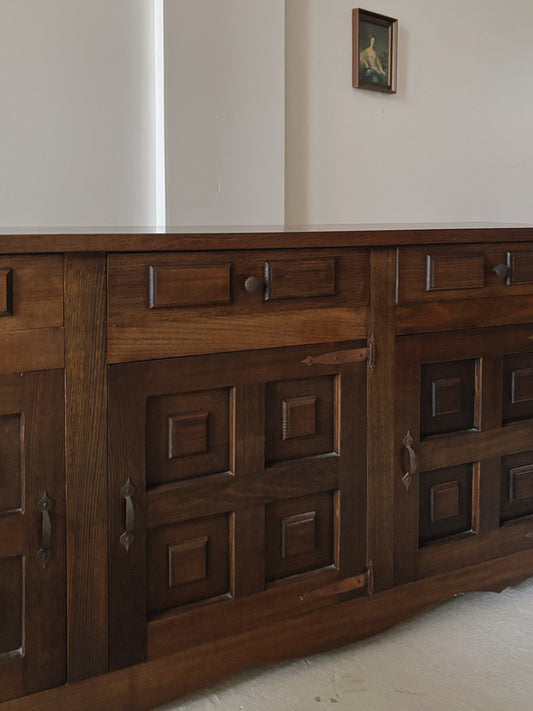 1970s Brutalist Walnut Sideboard