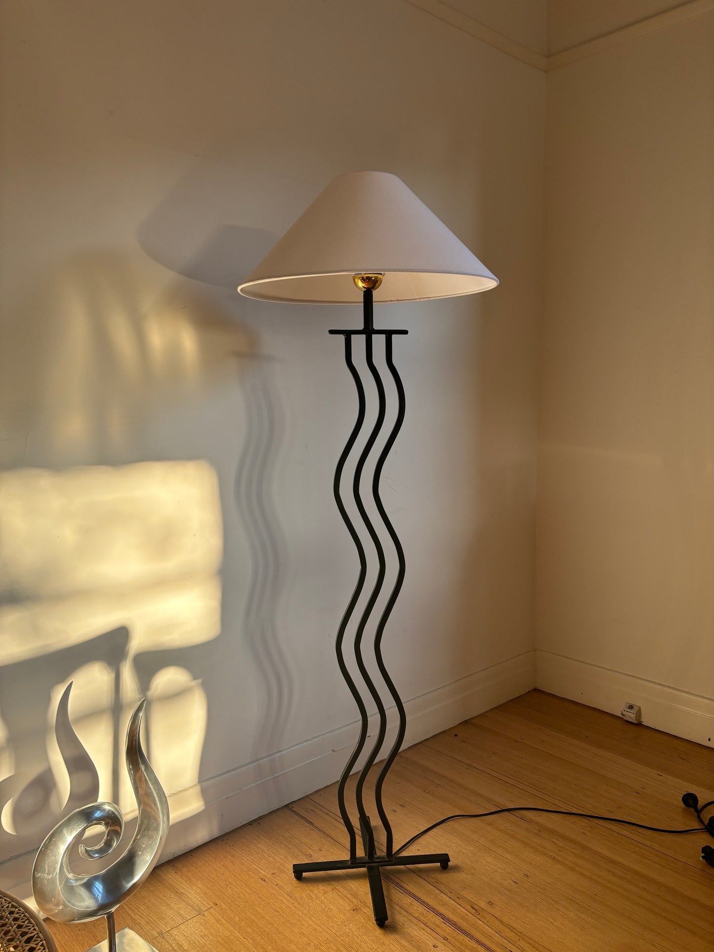 1980s Triple Wiggle Floor Lamp