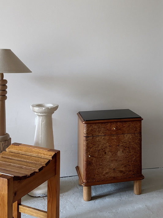 Walnut Burl Bedside Tables