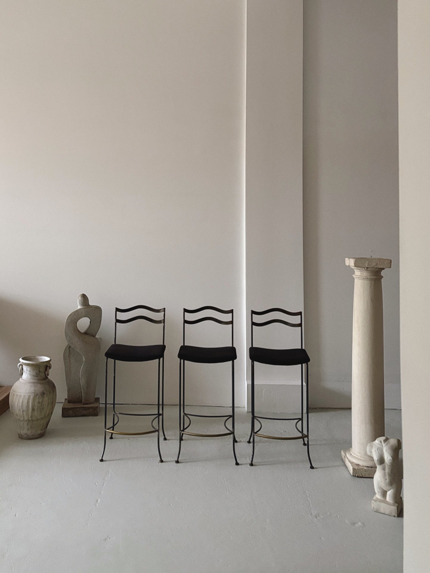 Set of 3 Wavy Stools
