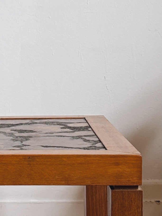 Mid Century Burl Inlay Coffee Table