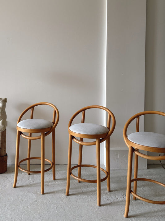 *CUSTOM* Set x 3 1990s Bentwood Stools