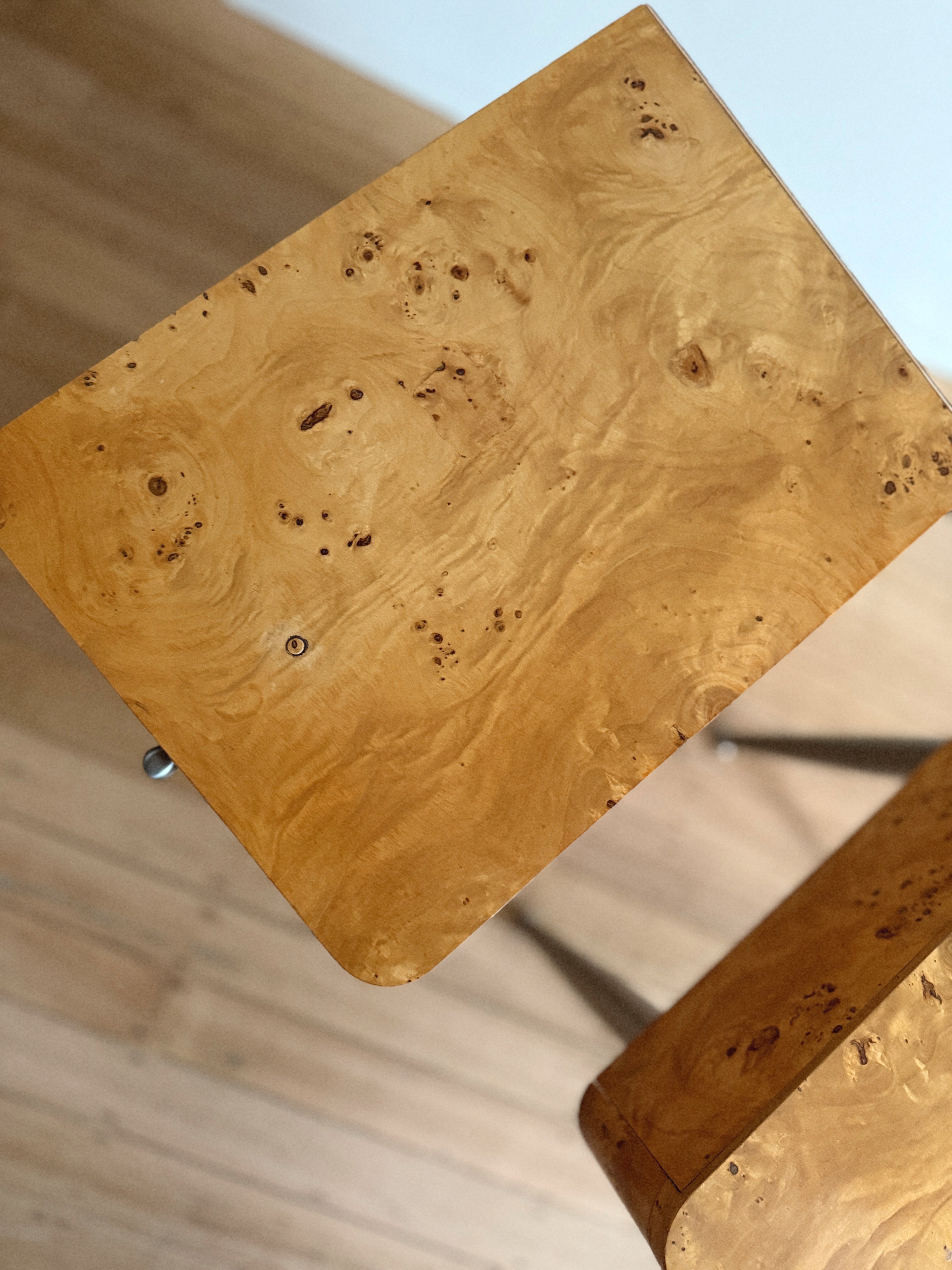 One Drawer Burl Bedside Tables