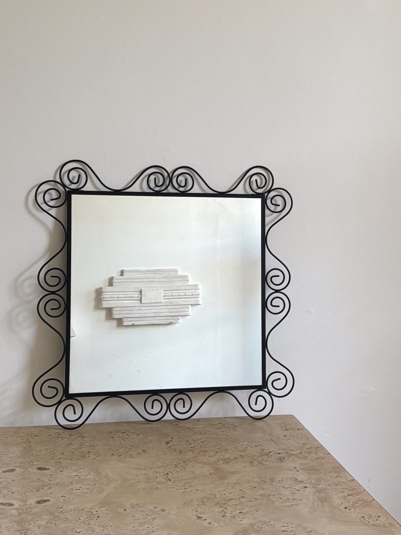 Black Spiral Mirror