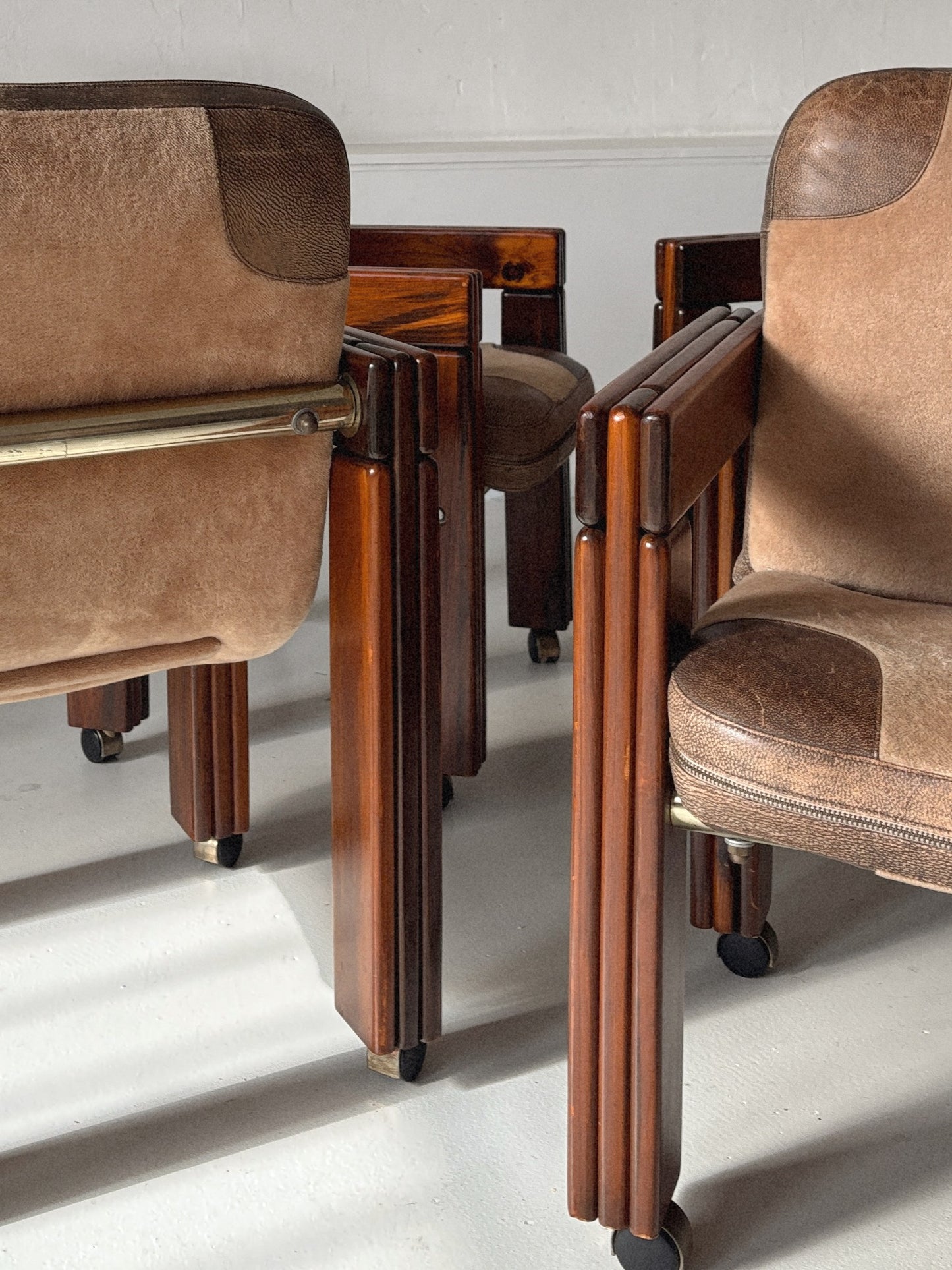 1970s Post + Rail 6 Seat Dining Setting