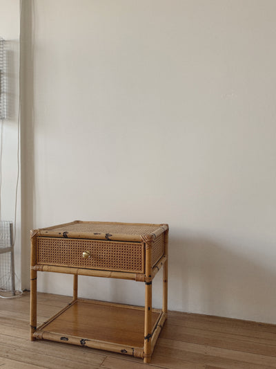 Vintage Rattan Side Tables