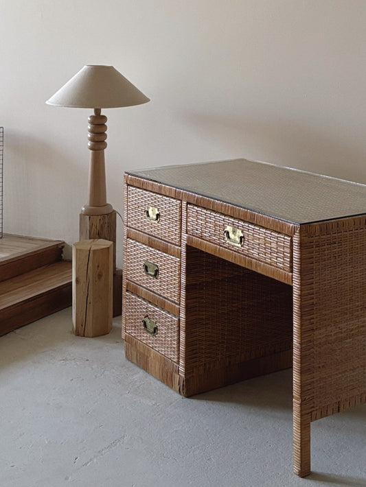 1970s Rattan Desk