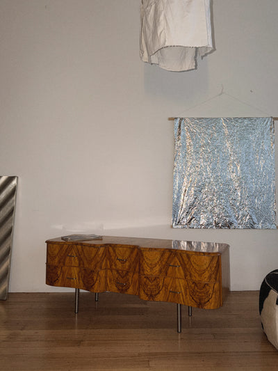 Walnut Burr Low Sideboard