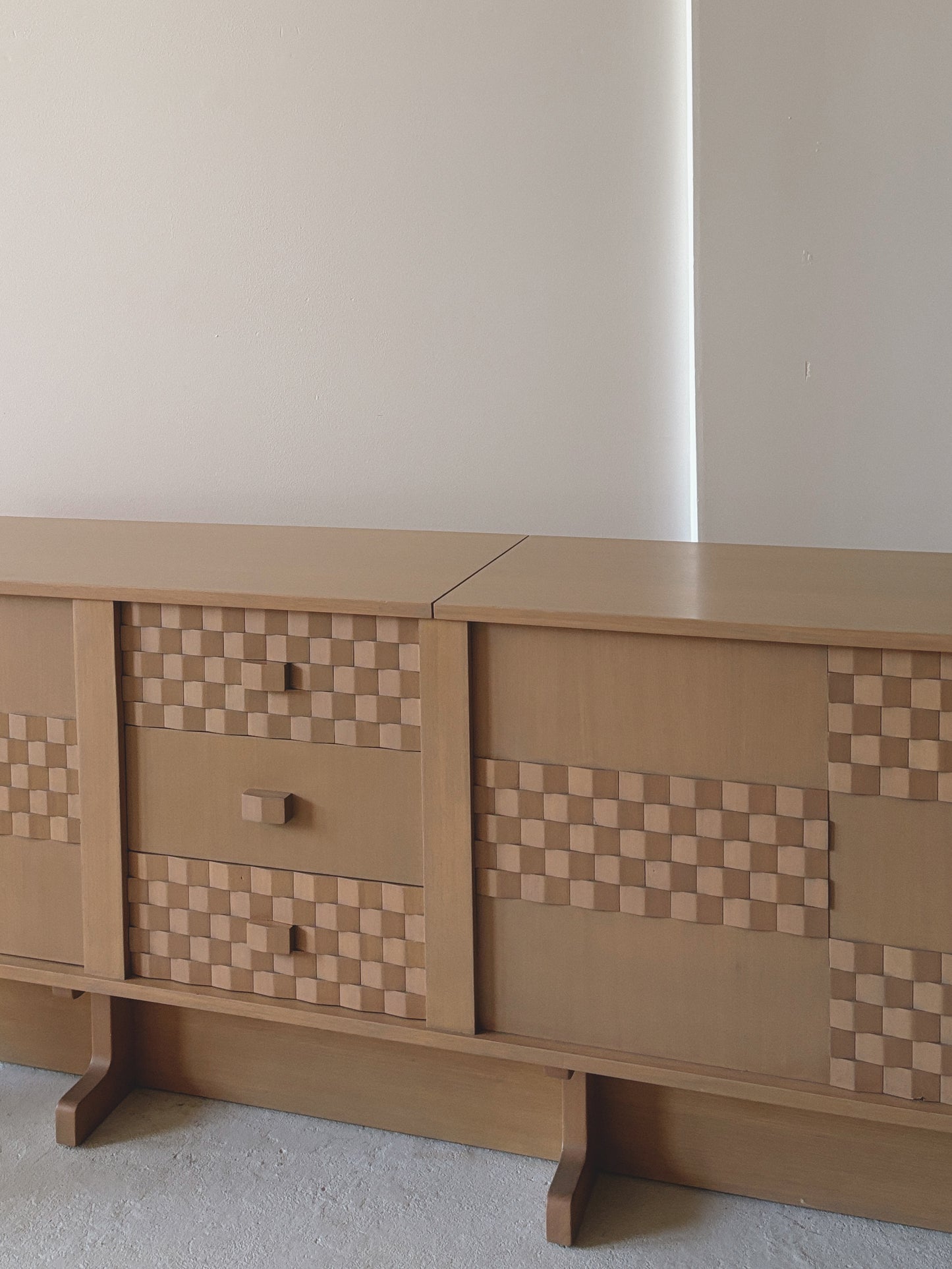 Custom 1980s Textured Sideboard