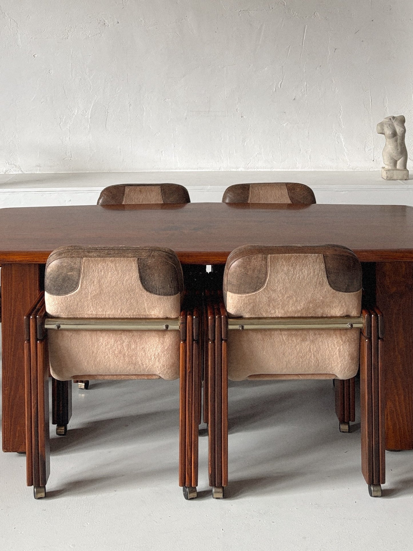 1970s Post + Rail 6 Seat Dining Setting