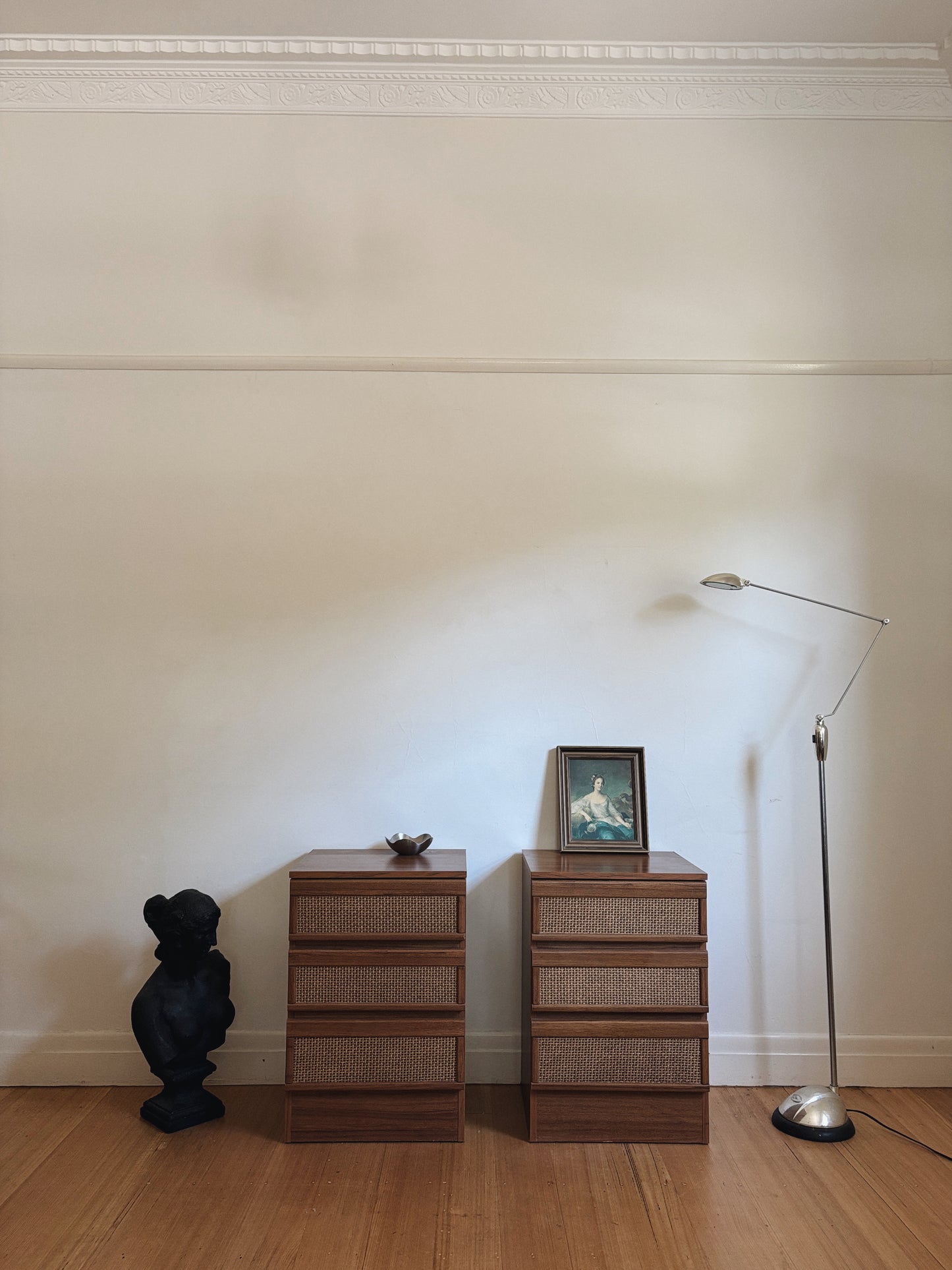 Vintage Rattan Bedside Tables