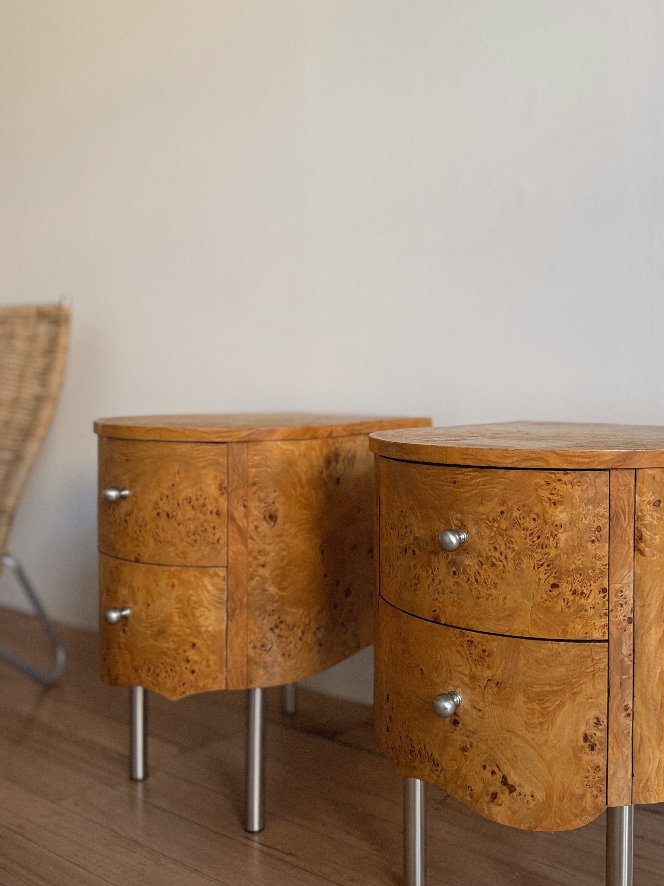 Bespoke Burl Bedside Tables