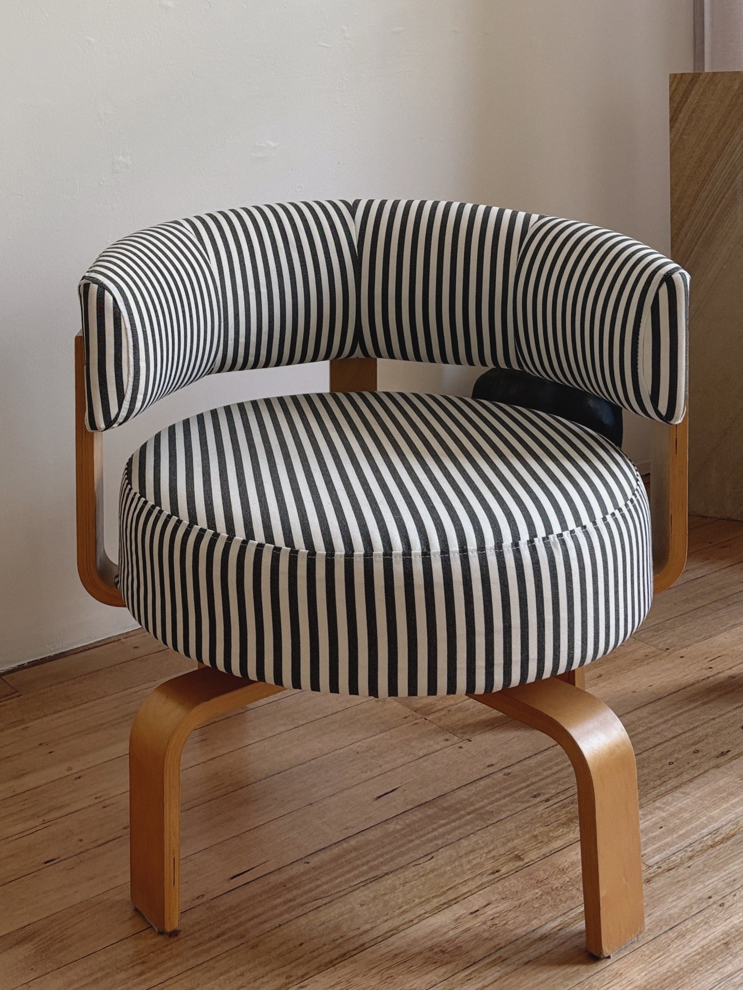 Vintage Ikea Swivel Chair in Stripe