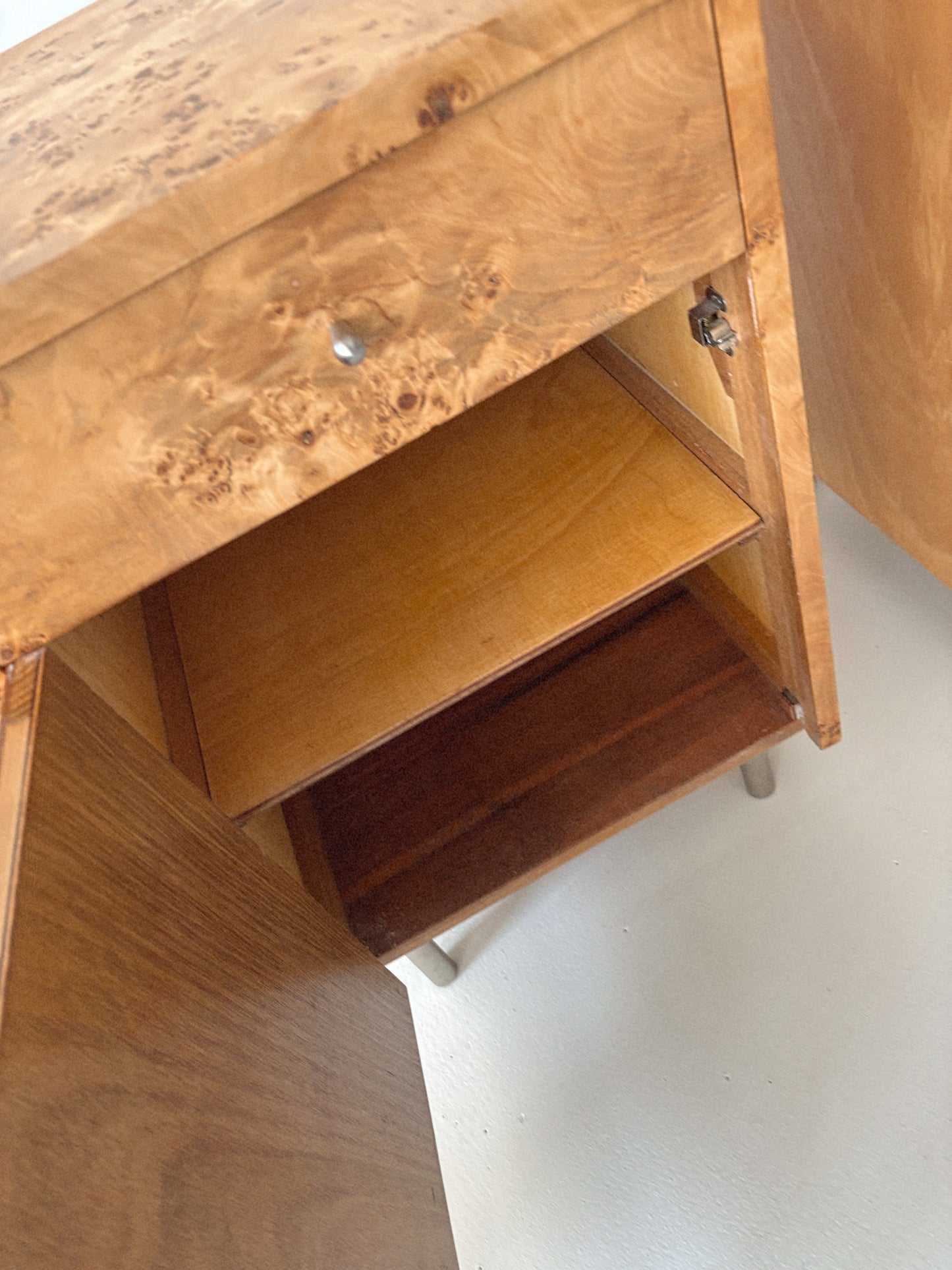 Rectangular Burl Bedside Tables