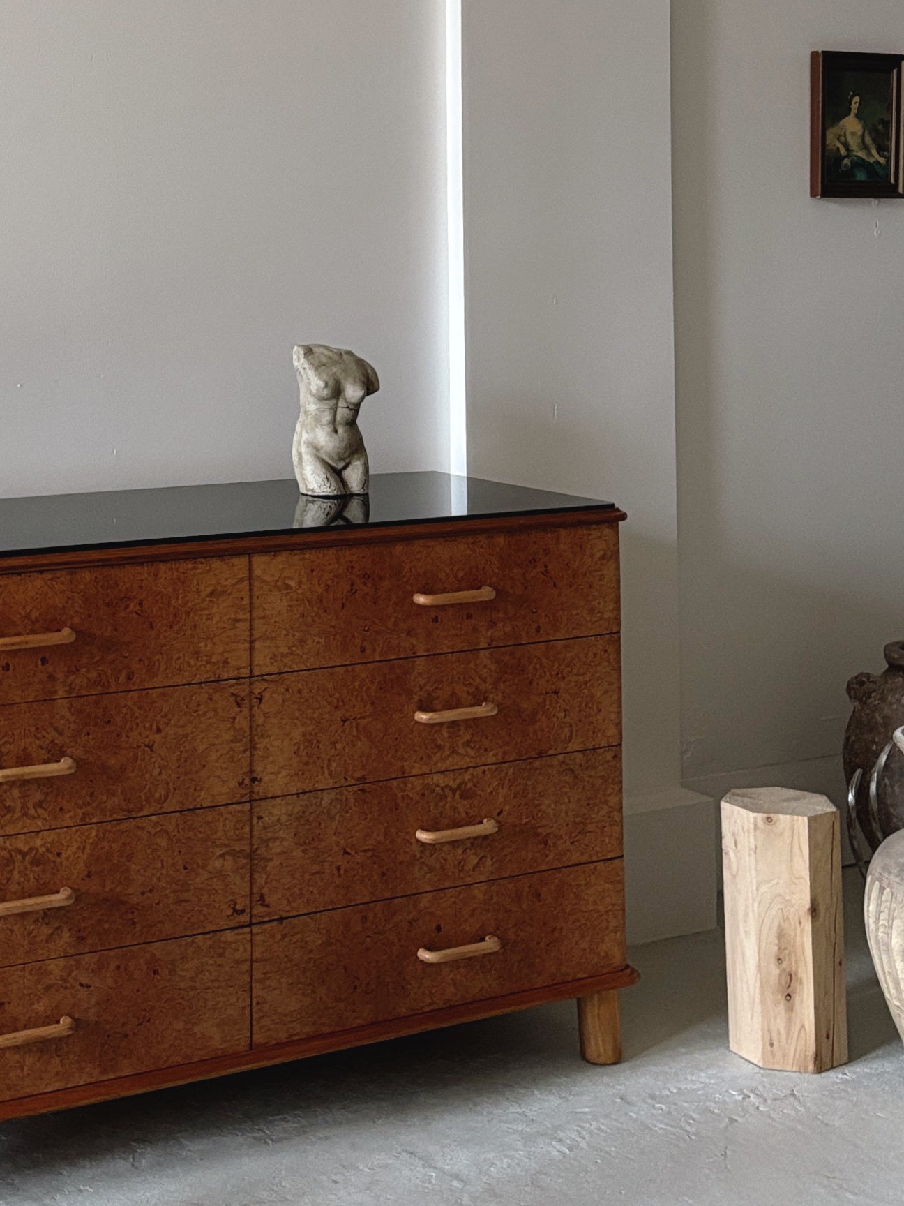 Walnut Burl 8 Drawer Sideboard