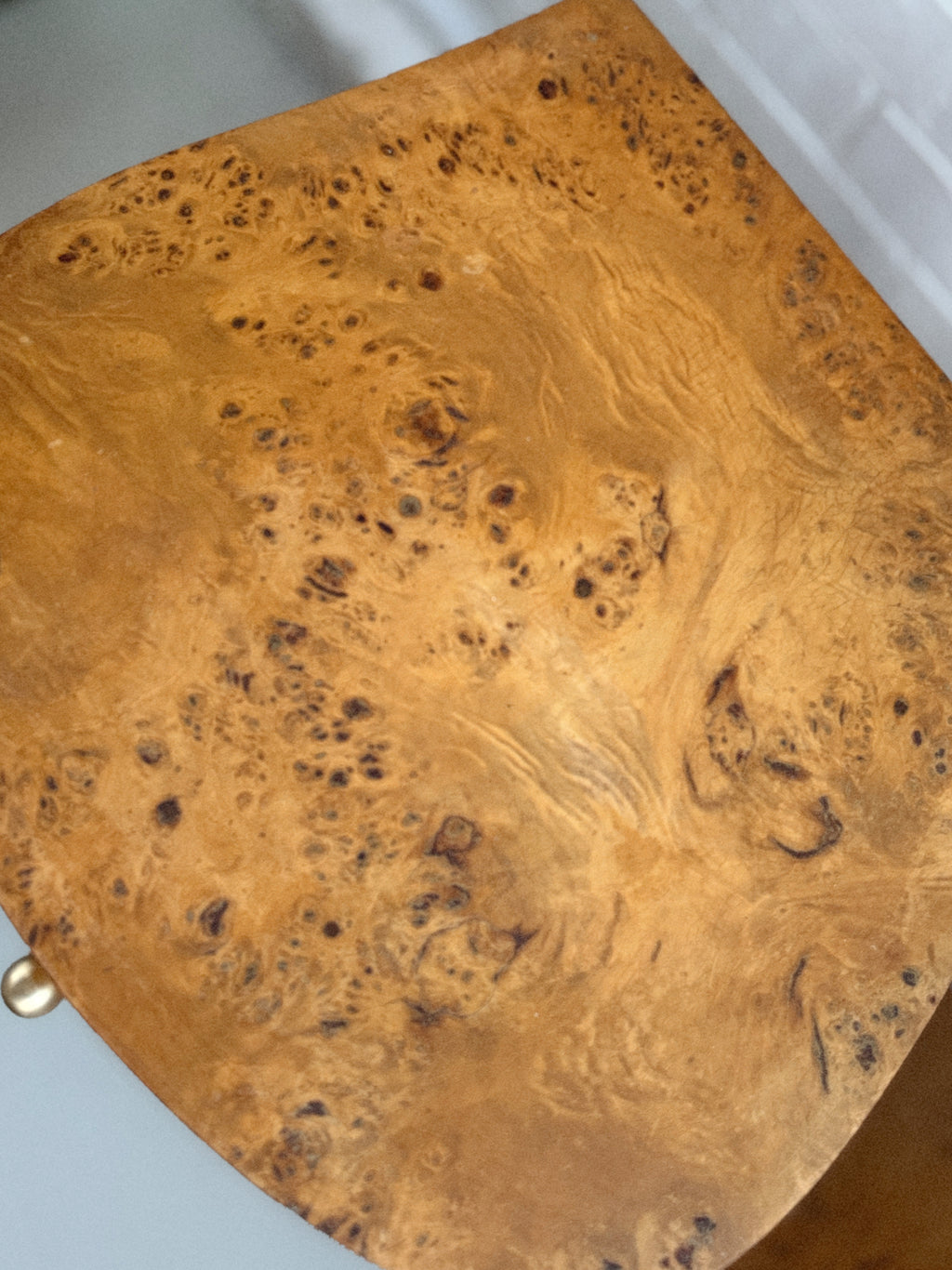 Burl + Walnut Bedside Tables