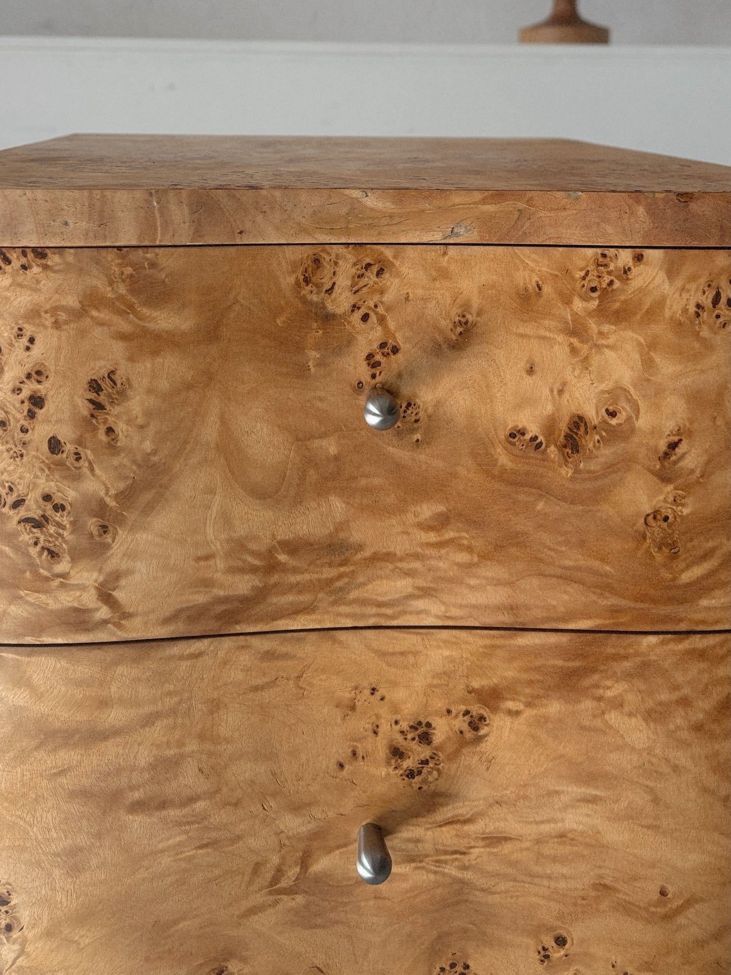 Curvy Burl Bedside Tables