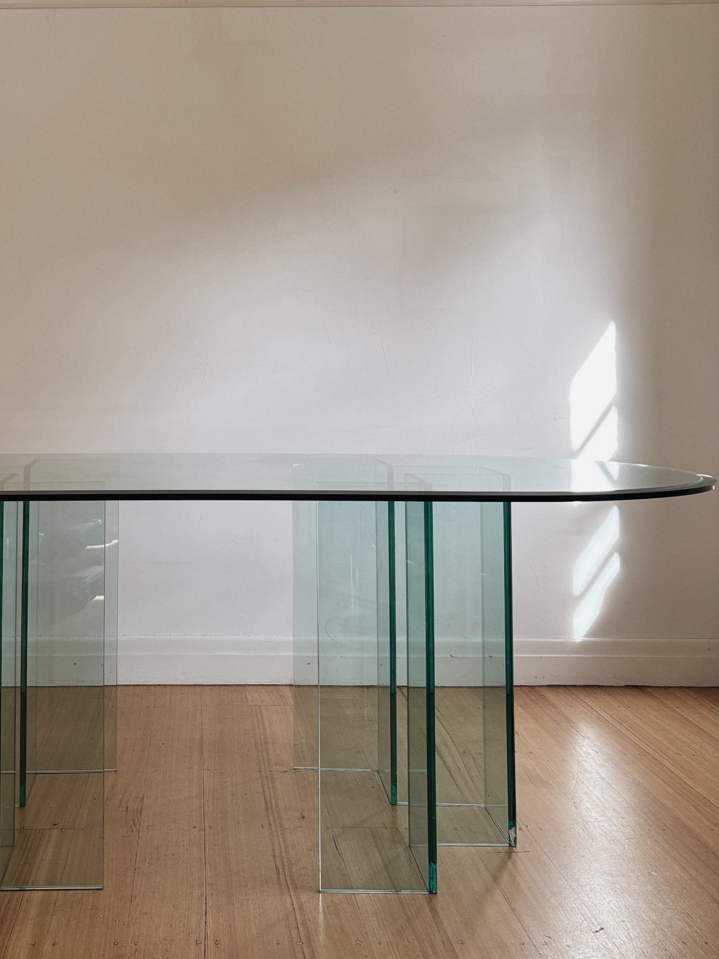 Pedestal Glass Dining Table