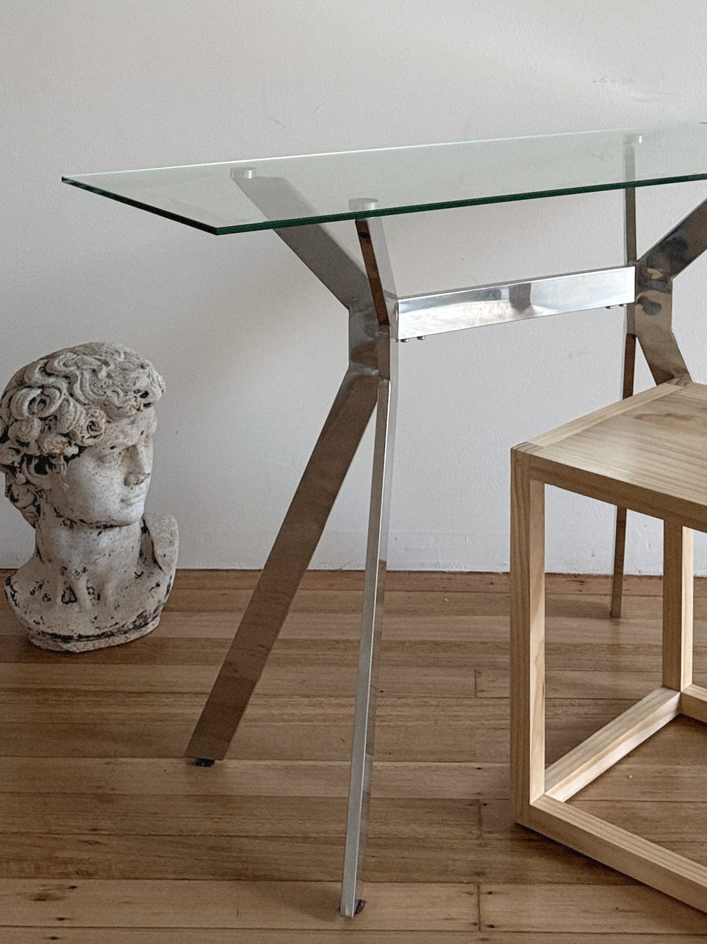 Glass + Chrome Desk/Table