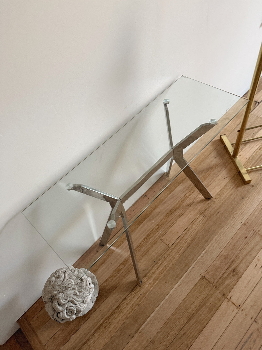 Glass + Chrome Desk/Table
