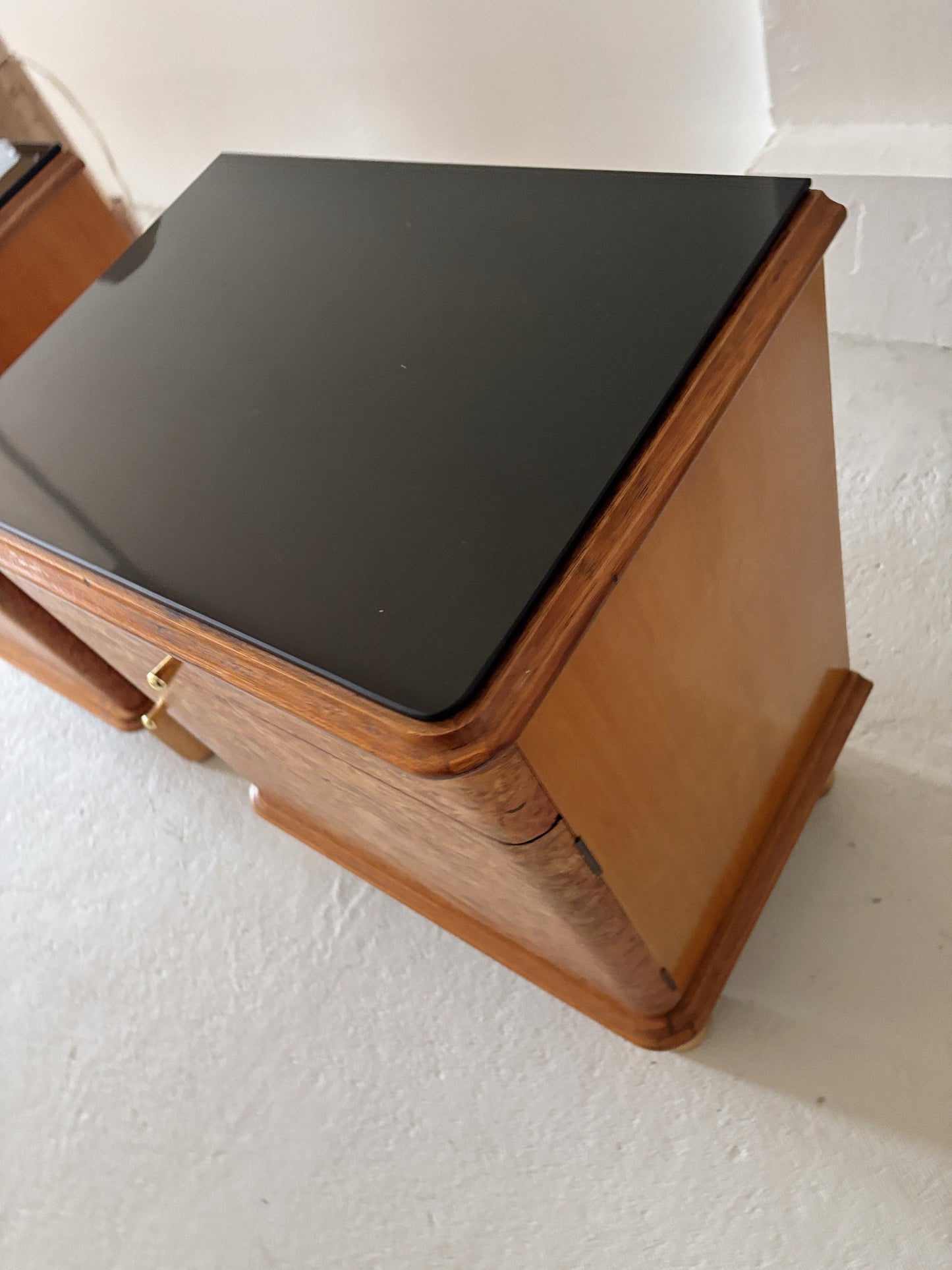 Walnut Burl Bedside Tables