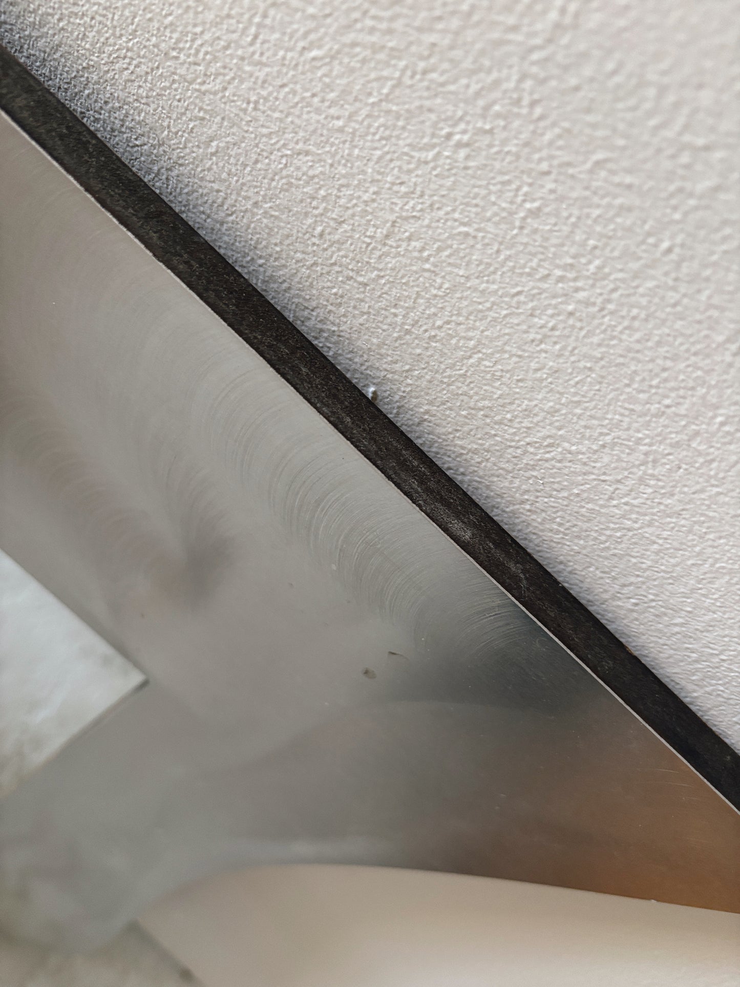 Brushed Aluminium Wavy Mirror