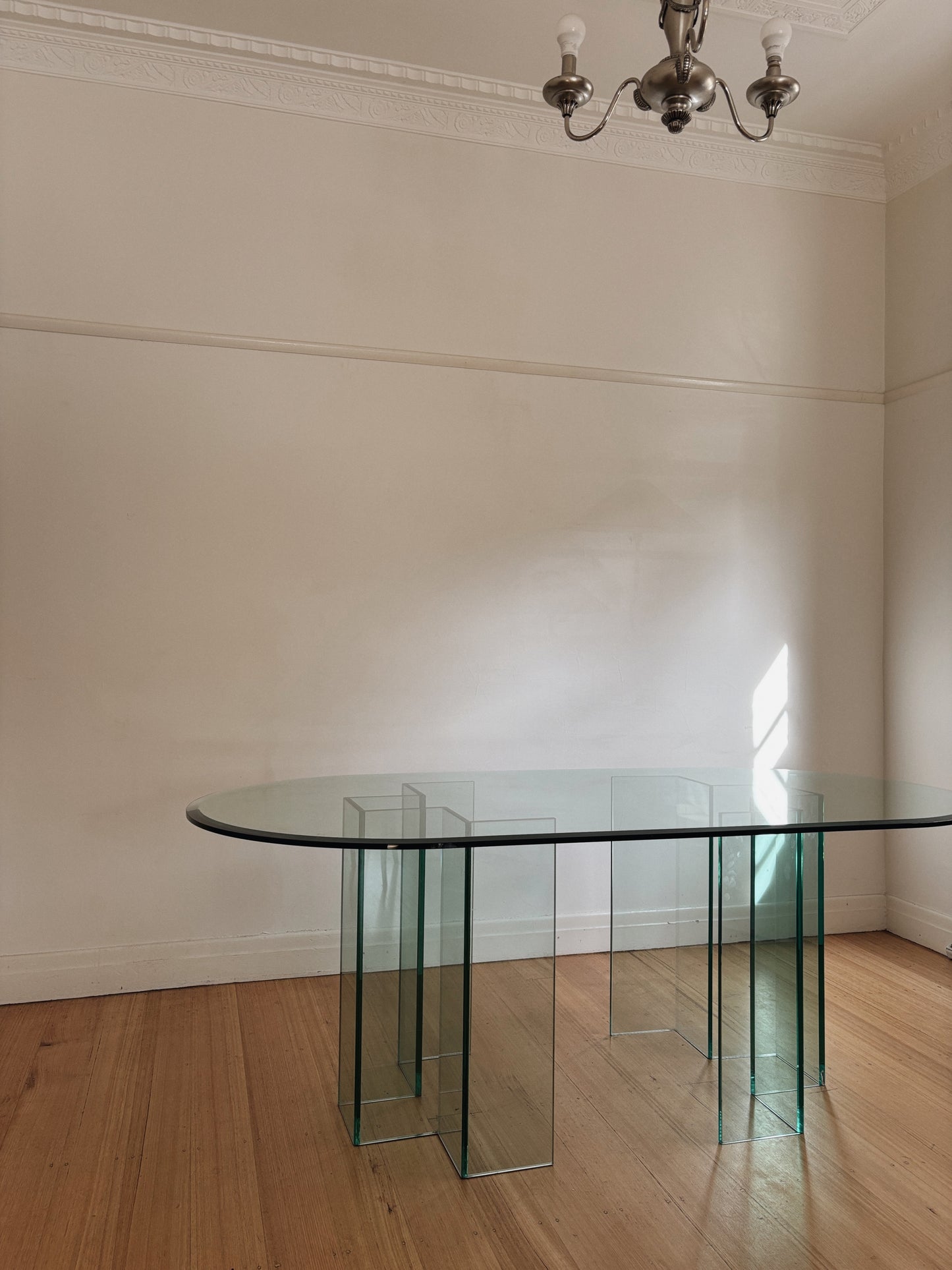 Pedestal Glass Dining Table