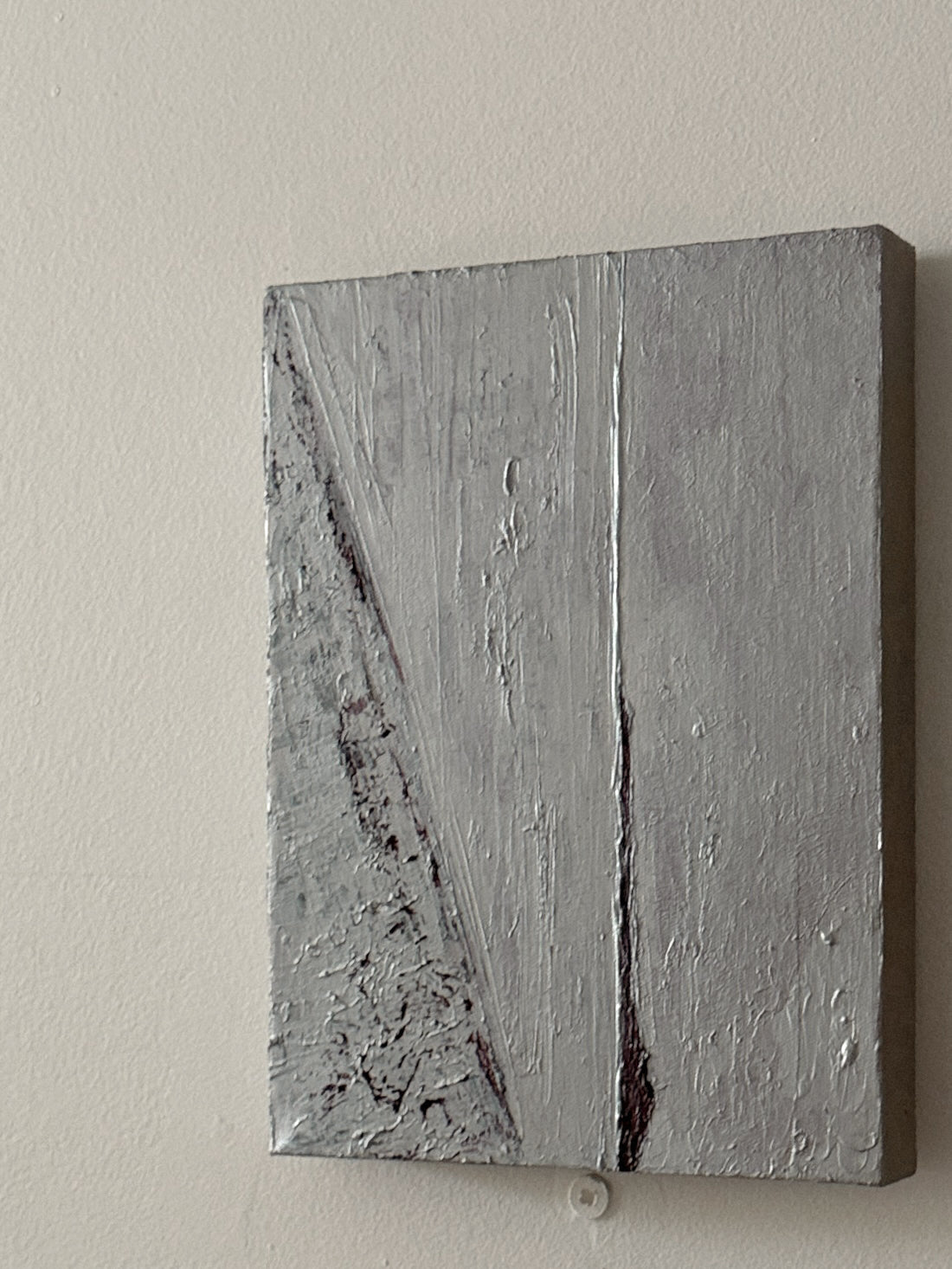2000s Silver Painting on Canvas
