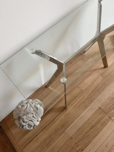 Glass + Chrome Desk/Table
