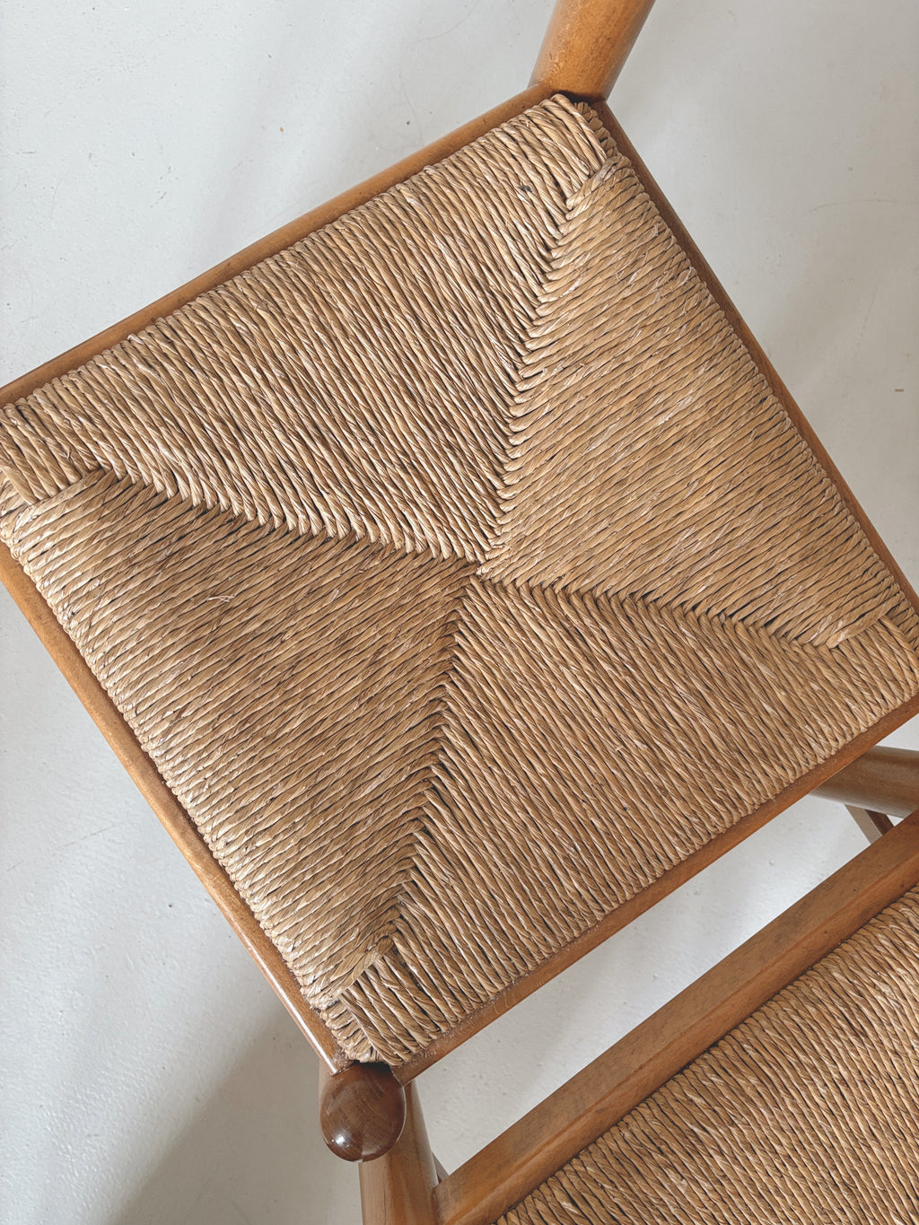 Italian Oak Rush Seat Chairs