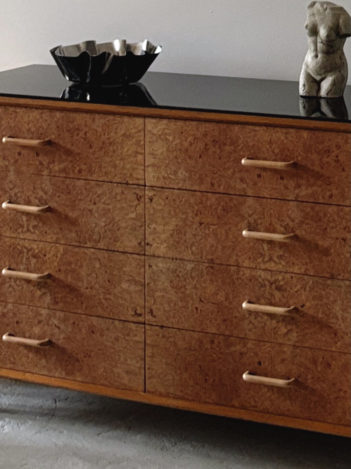 Walnut Burl 8 Drawer Sideboard