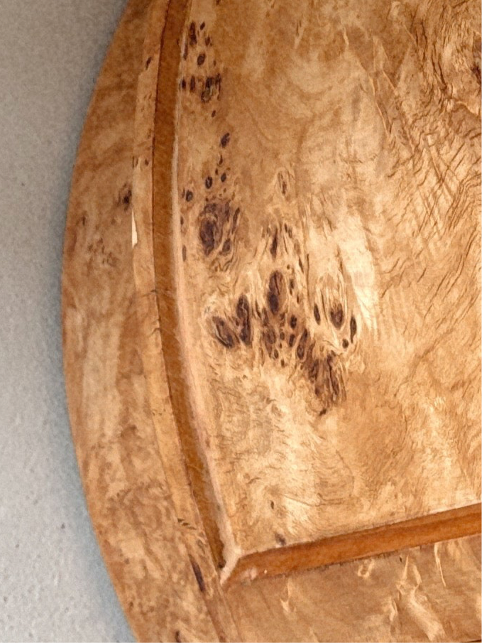 Round Vintage Burl Bedside Tables
