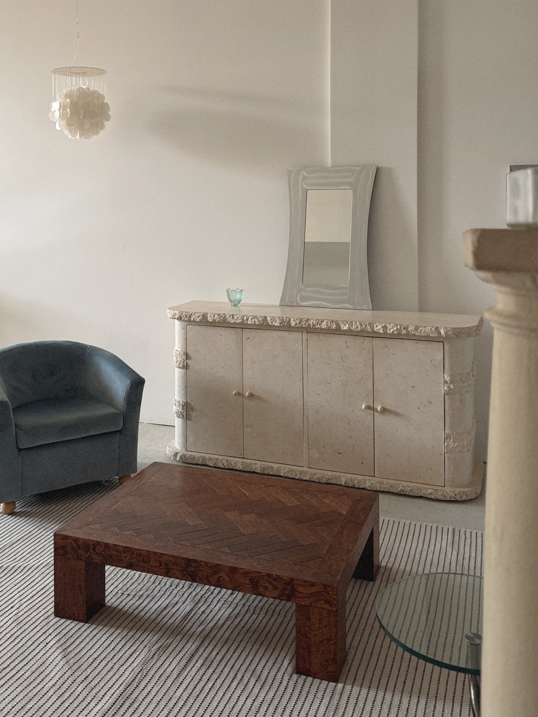 Burl Inlay Coffee Table