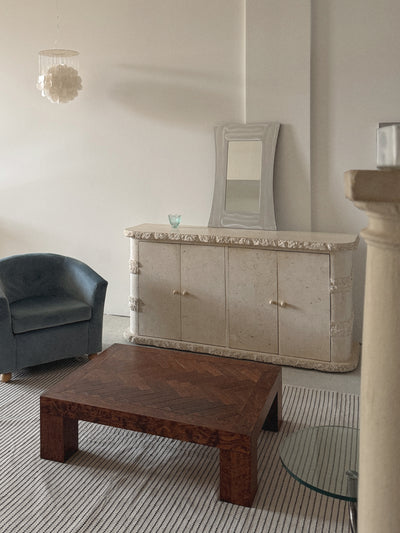Burl Inlay Coffee Table