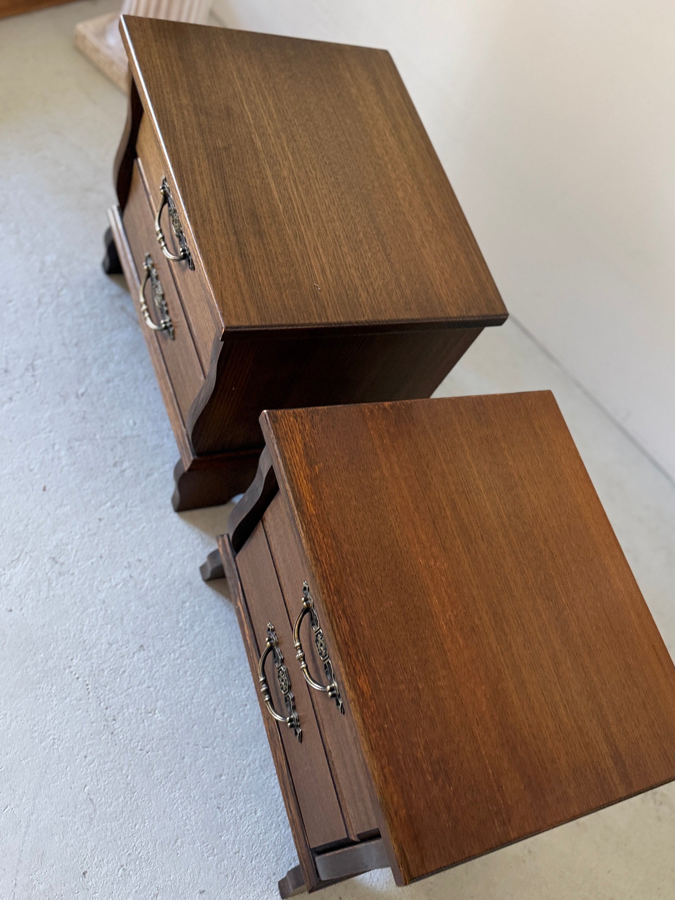1970s Wavy Bedside Tables