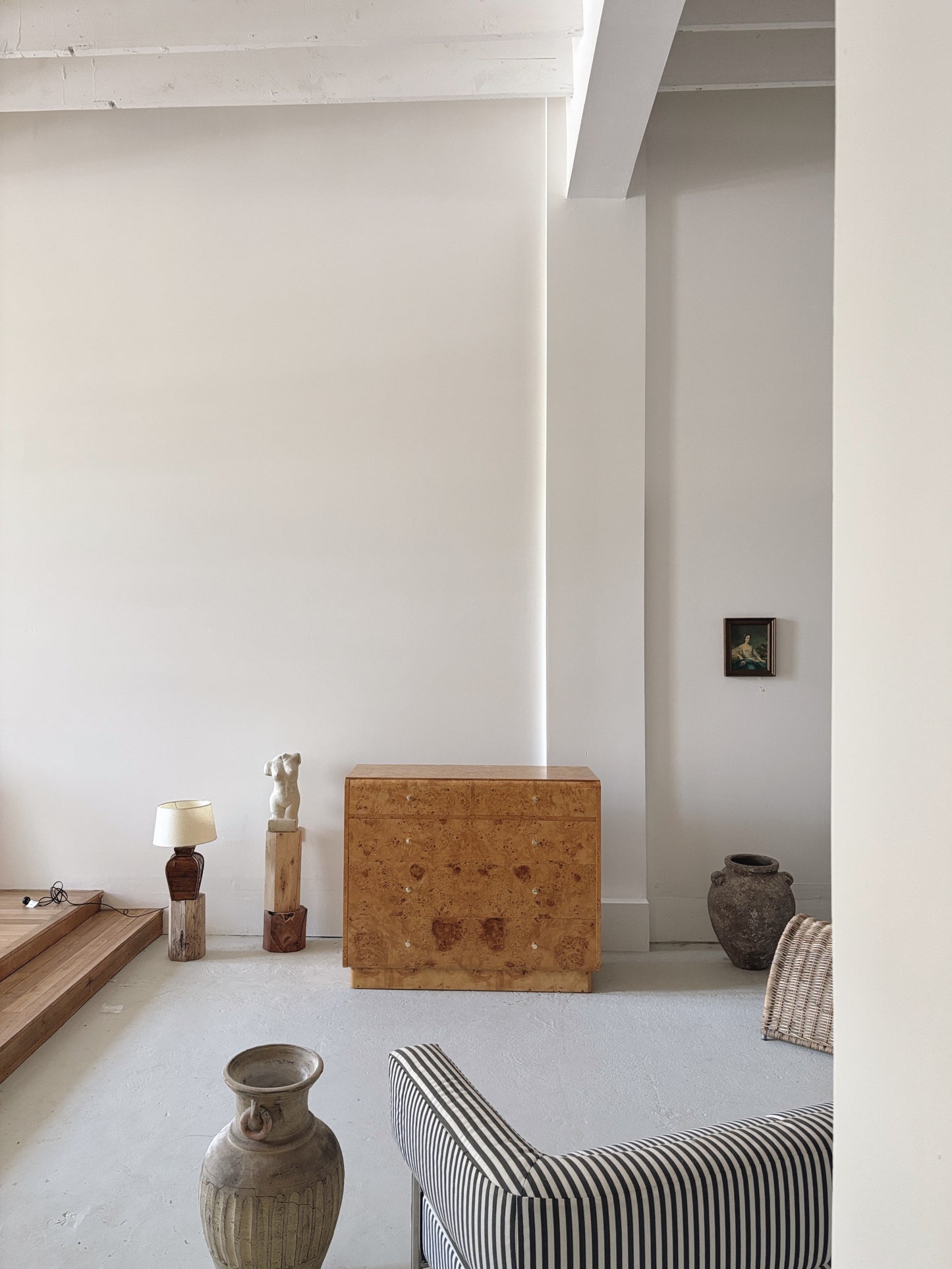 Curve Front Burl Drawers