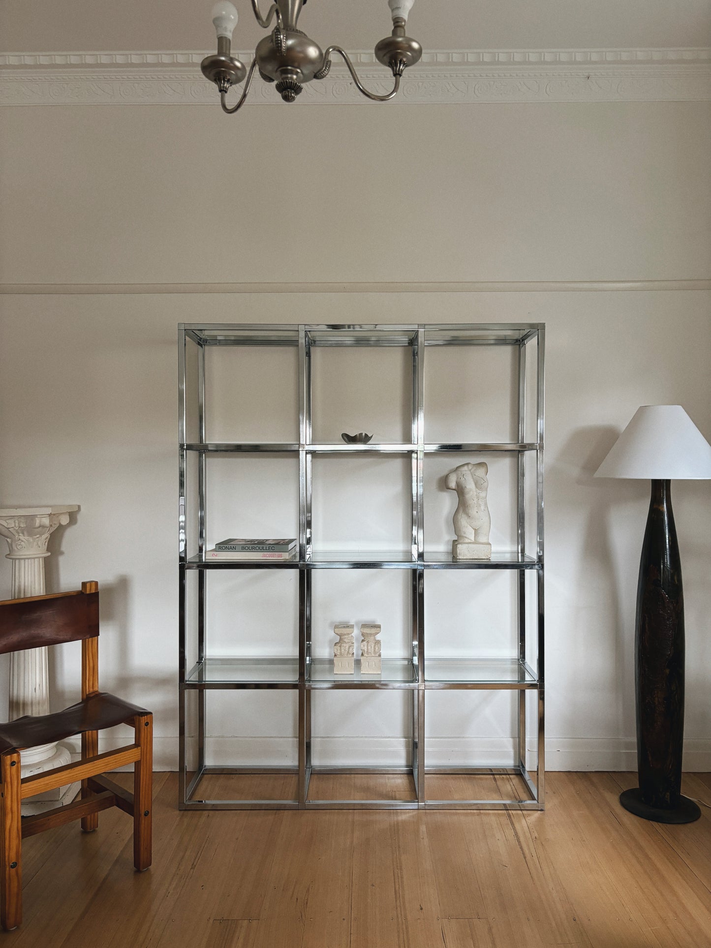 1990s Chrome Shelving Unit