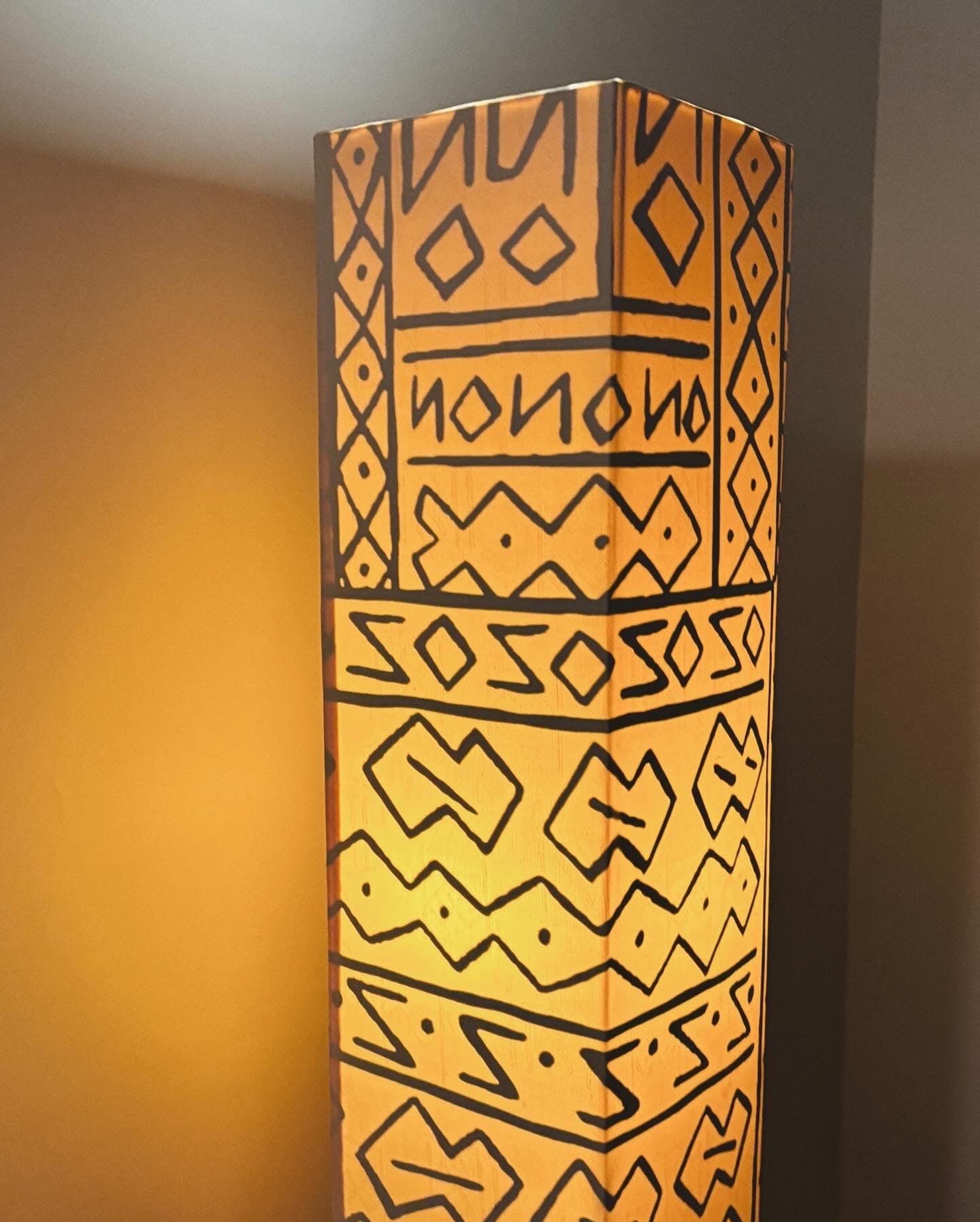 2000s Patterned Fabric Floor Lamp