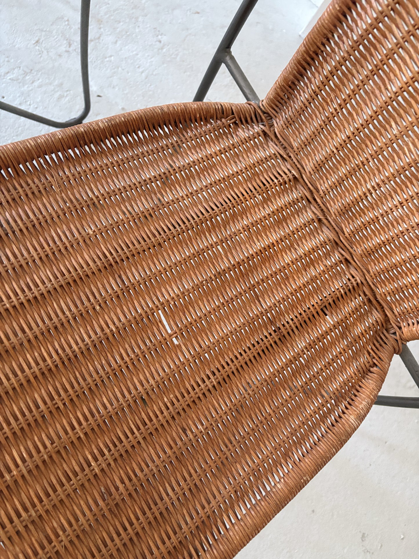 Set 6 Rattan + Steel Dining Chairs