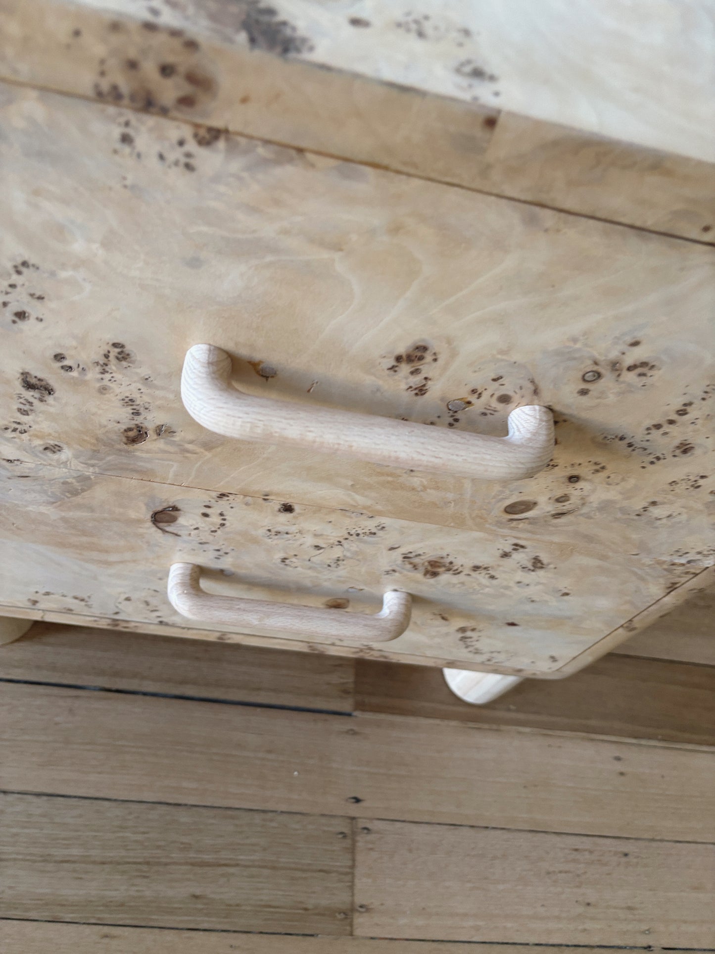 Light Burl bedside tables