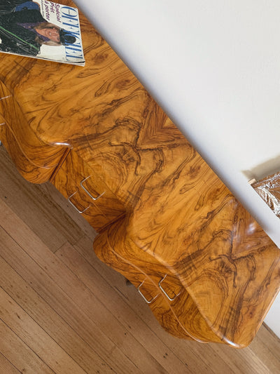 Walnut Burr Low Sideboard