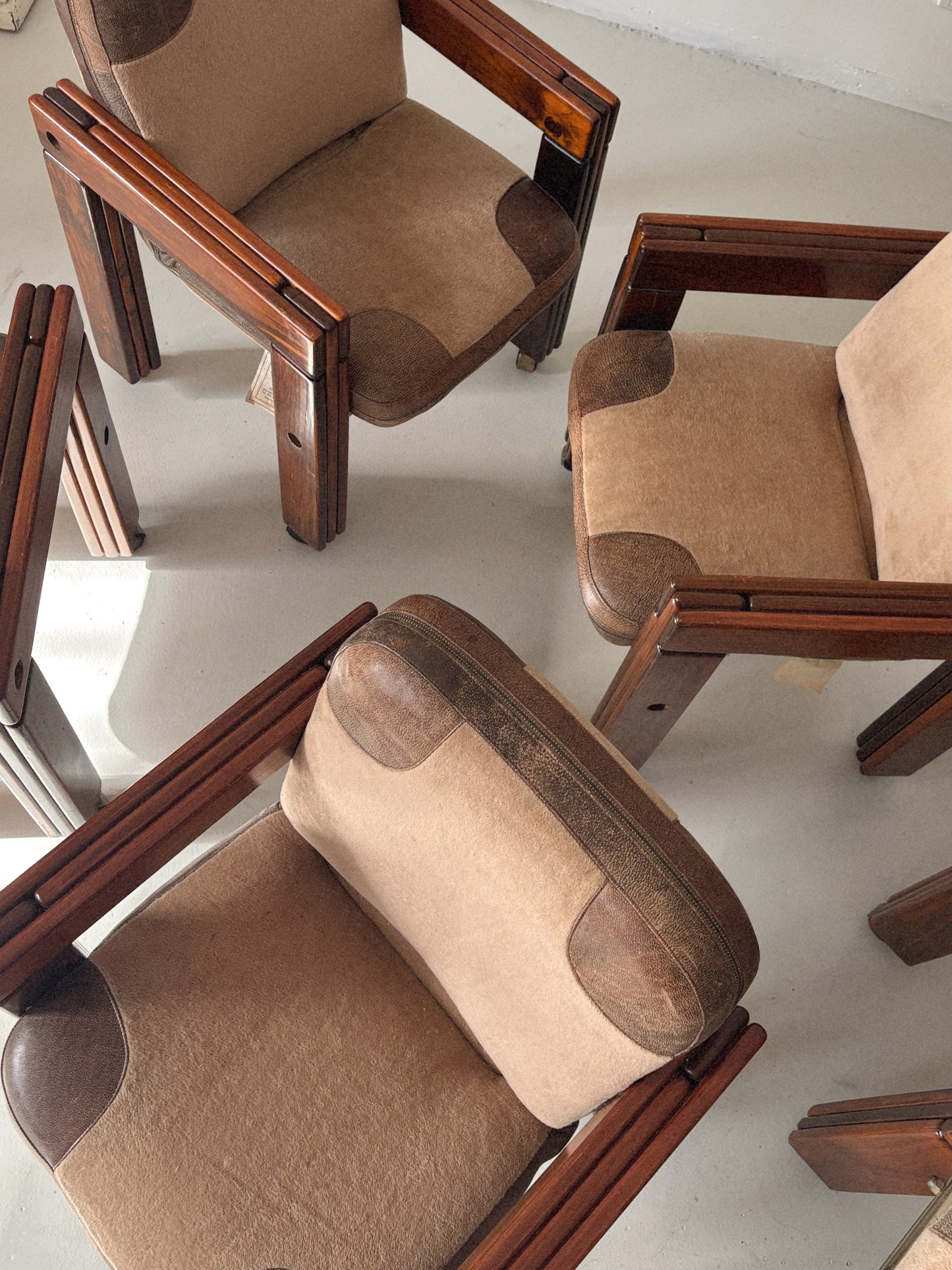 1970s Post + Rail 6 Seat Dining Setting