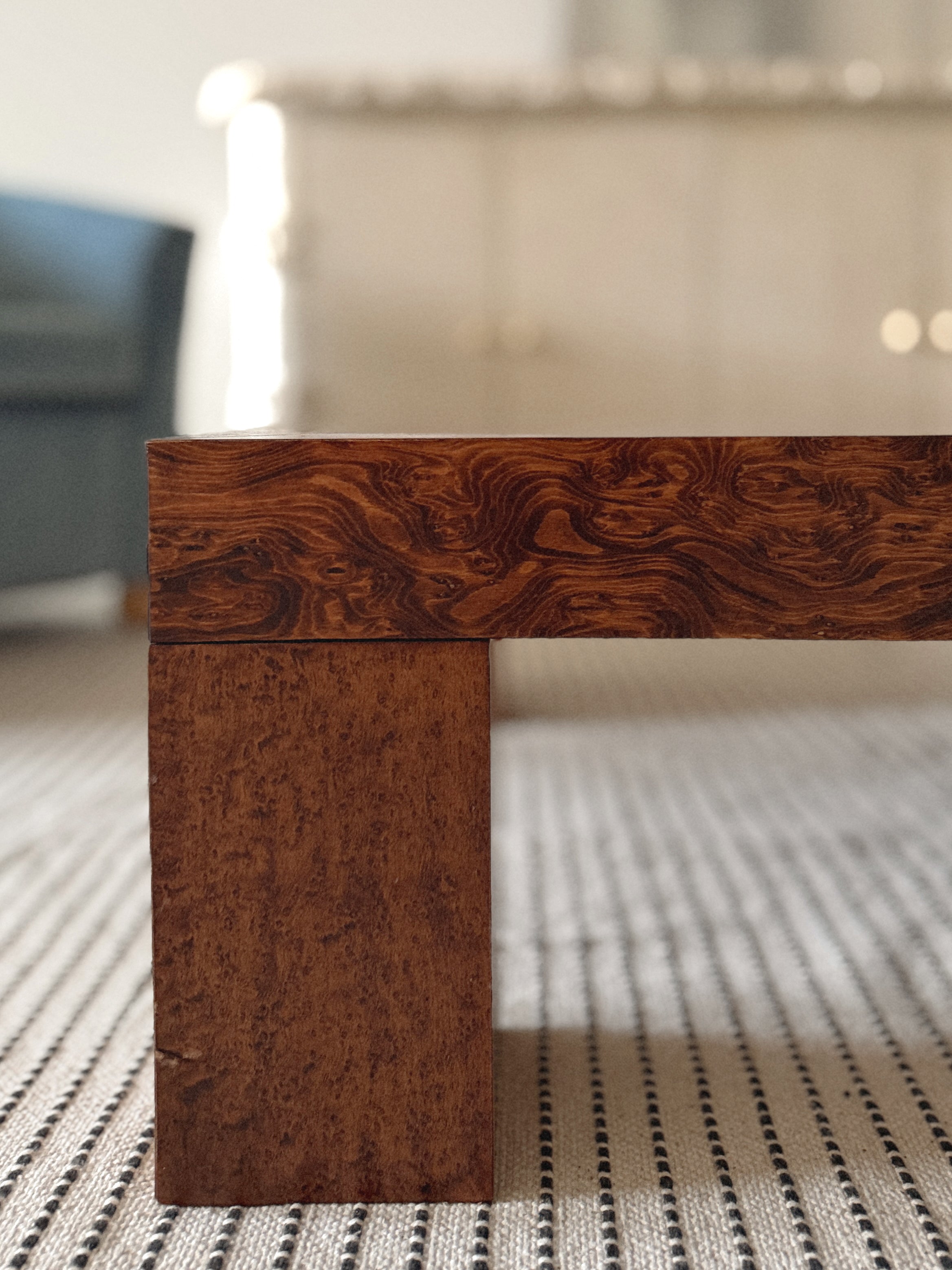 Burl Inlay Coffee Table