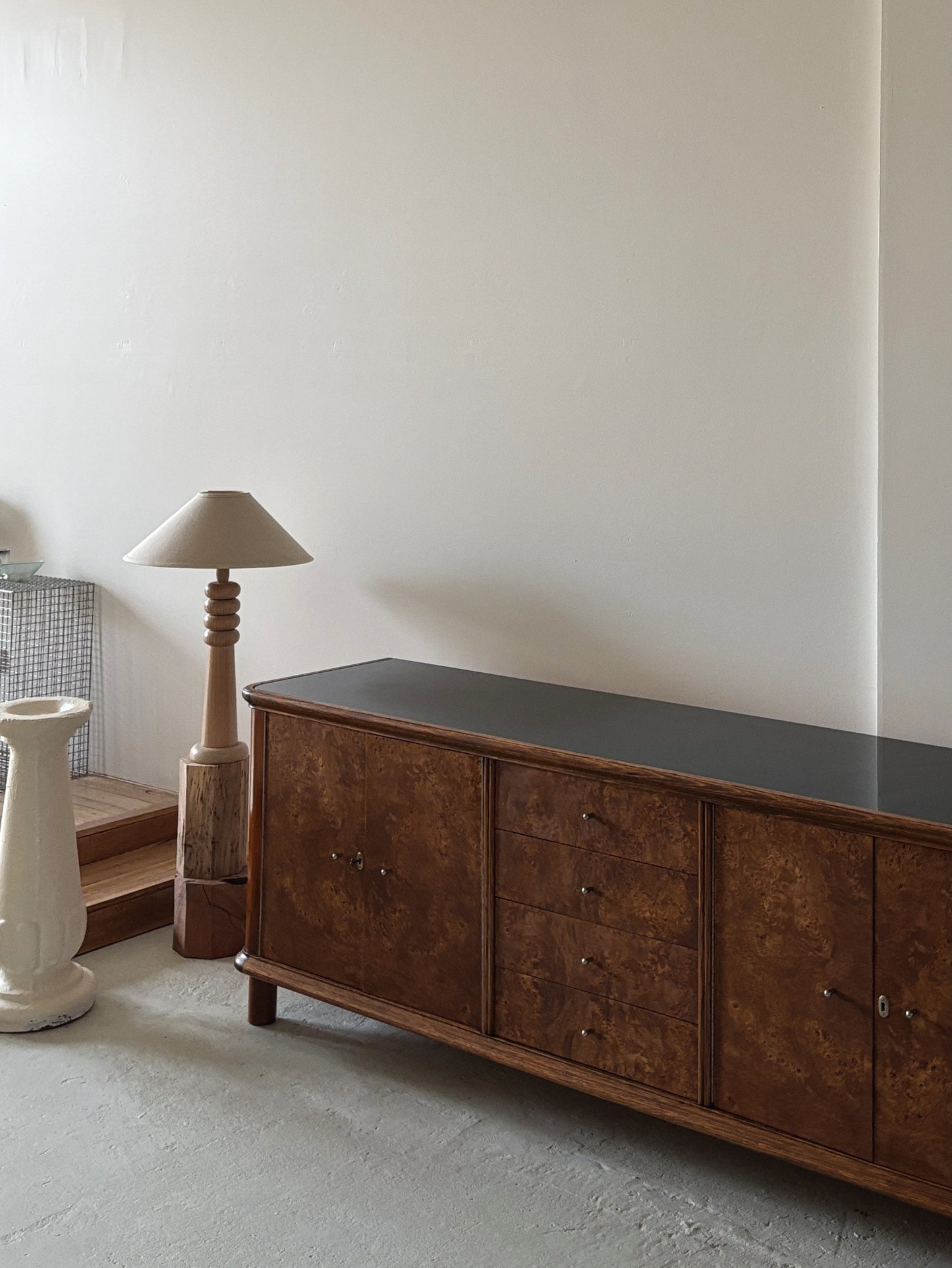 Mid Century Burl Sideboard